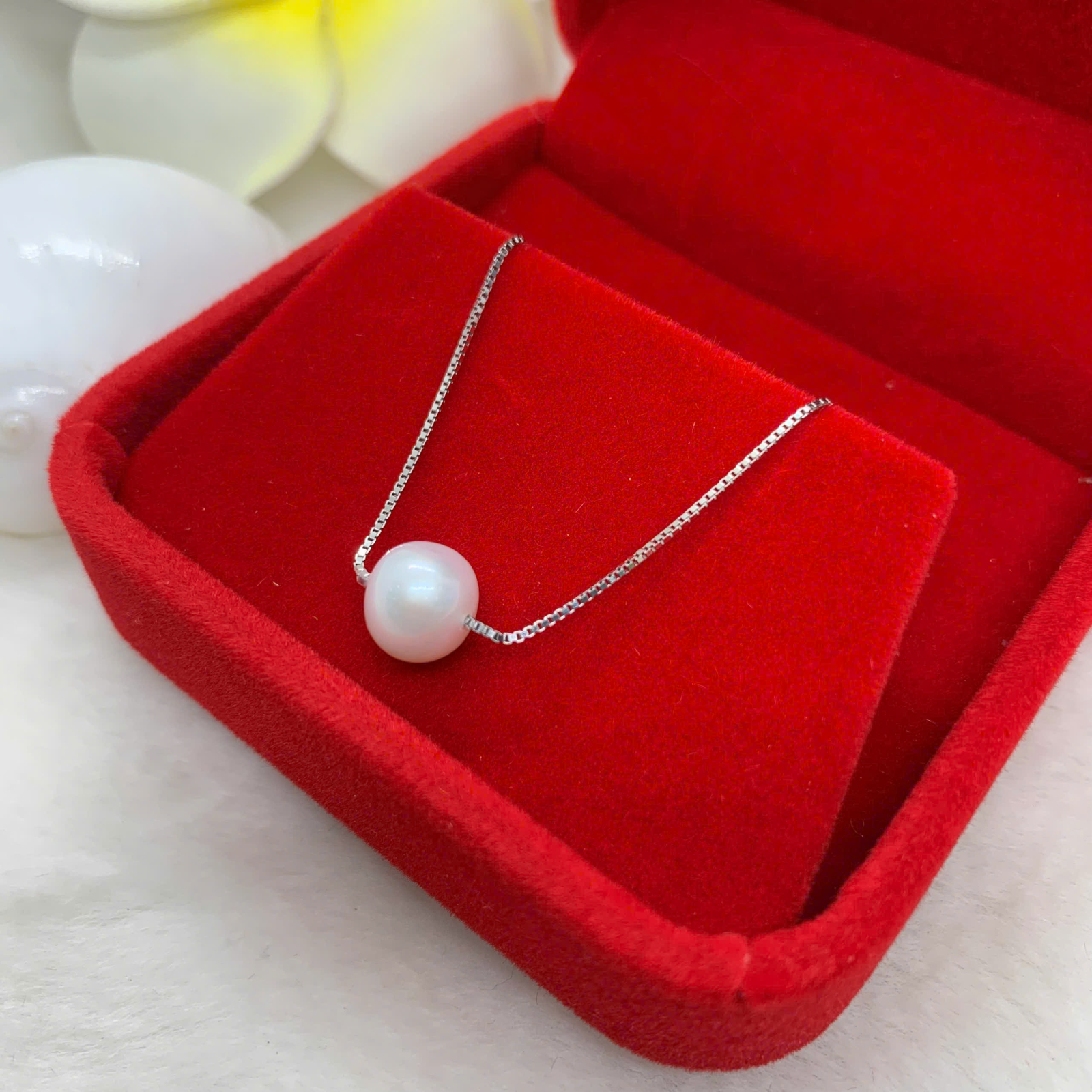 Dây Chuyền Ngọc Trai 8mm Bạc 950 - GP257