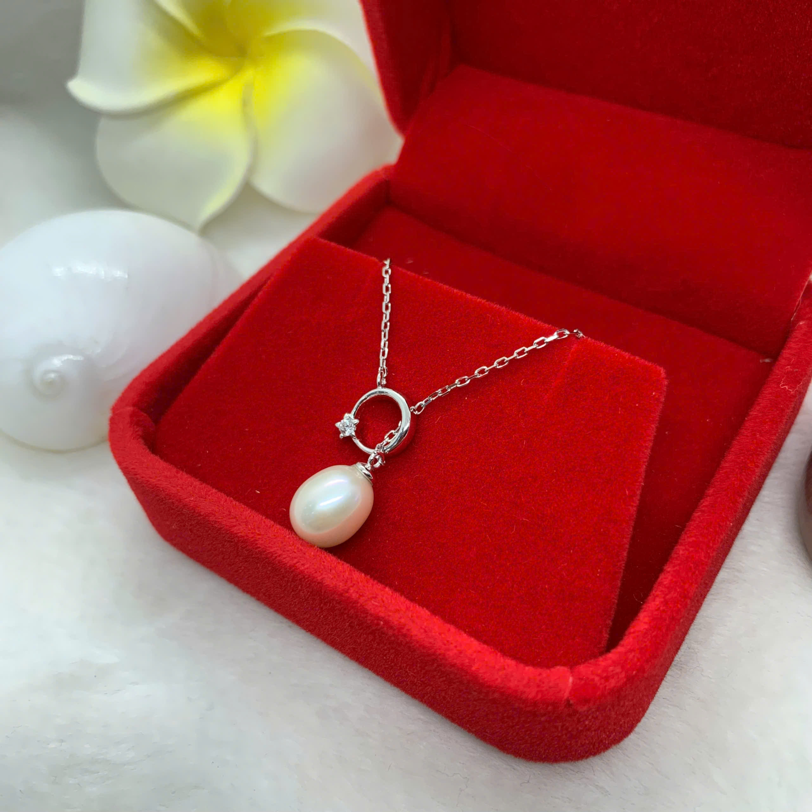 Dây Chuyền Ngọc Trai 8mm Bạc 950 - GP011