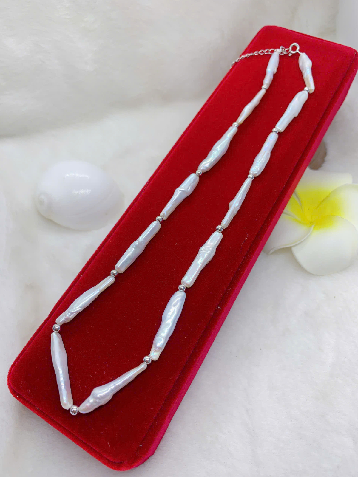 Dây Chuyền Ngọc Trai 25*5mm Bạc 950 - GP297