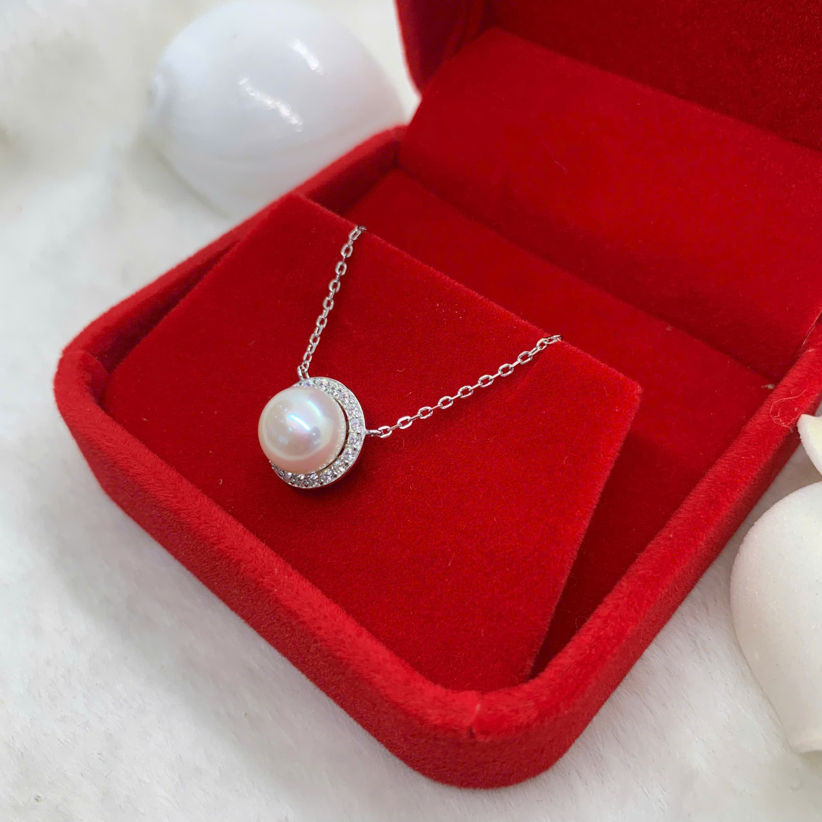 Dây Chuyền Ngọc Trai 8.5mm Bạc 950 - GP112