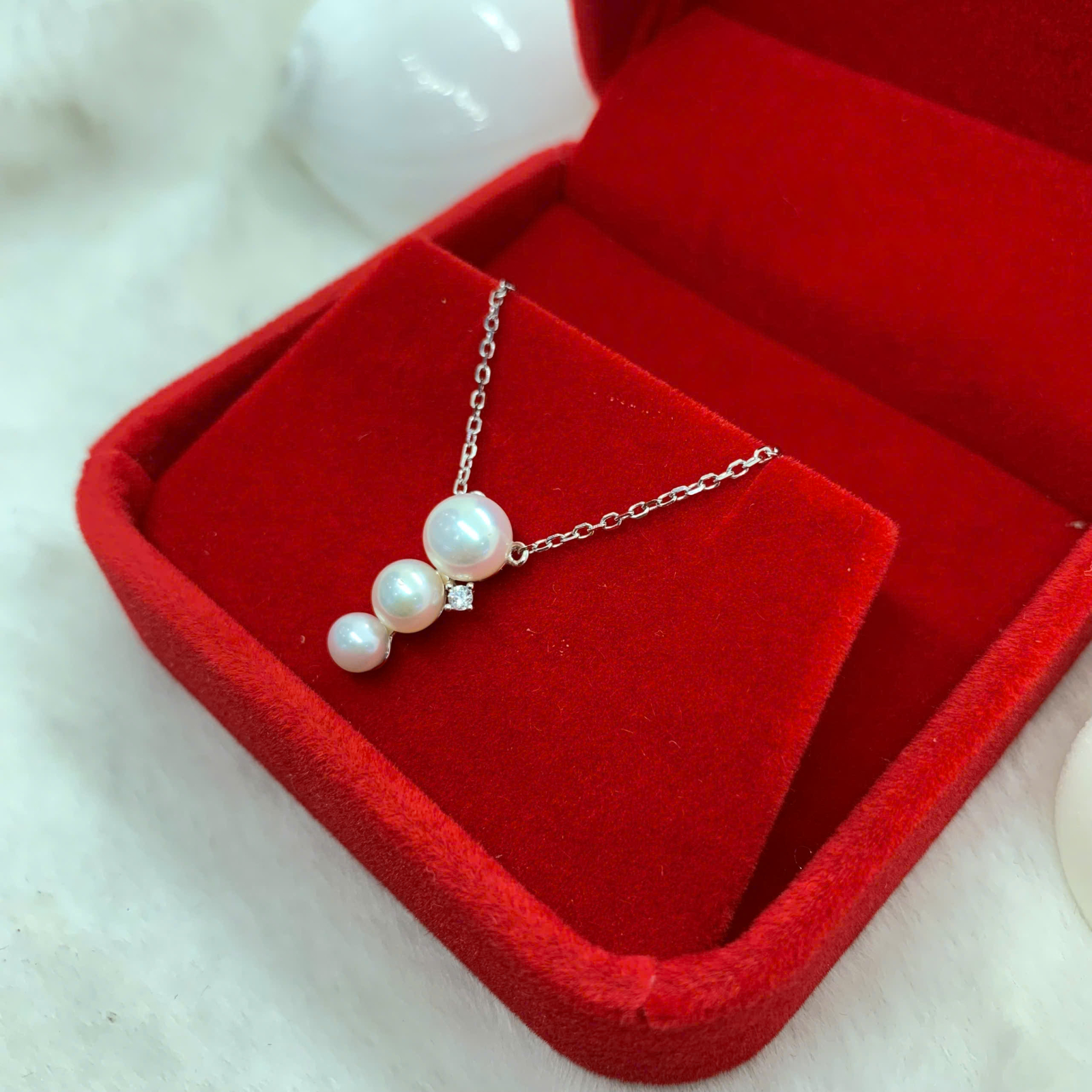 Dây Chuyền Ngọc Trai 8mm Bạc 950 - GP171