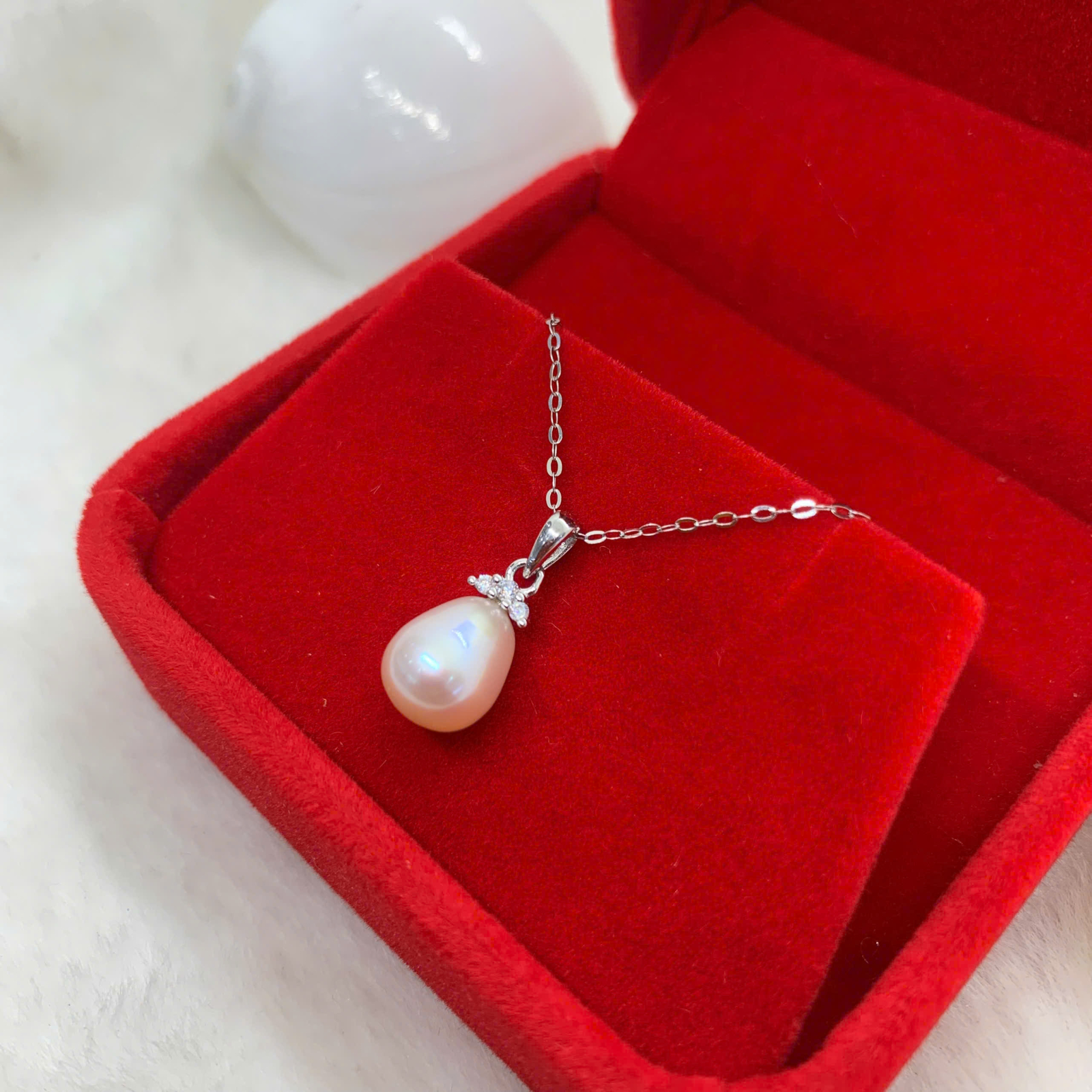 Dây Chuyền Ngọc Trai 8mm Bạc 950 - GP046