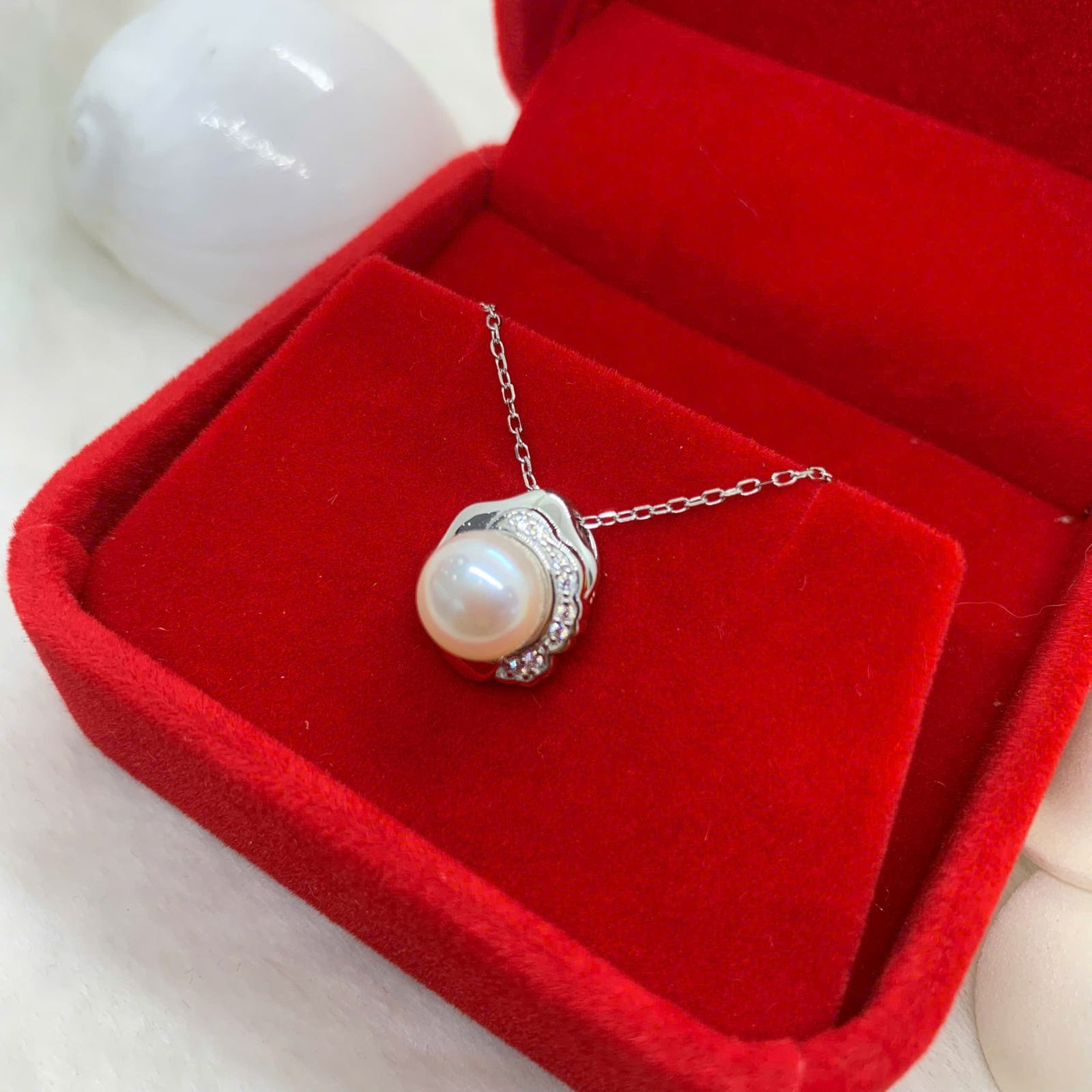 Dây Chuyền Ngọc Trai 8mm Bạc 950 - GP149