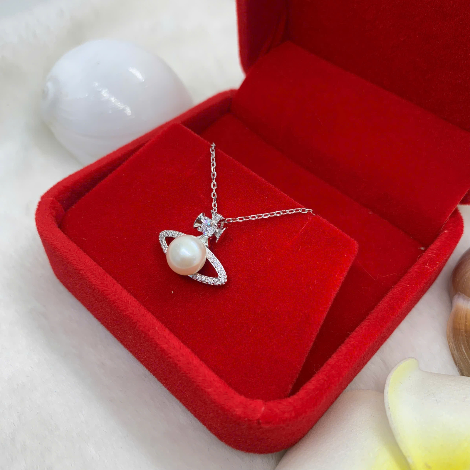 Dây Chuyền Ngọc Trai 8mm Bạc 950 - GP032