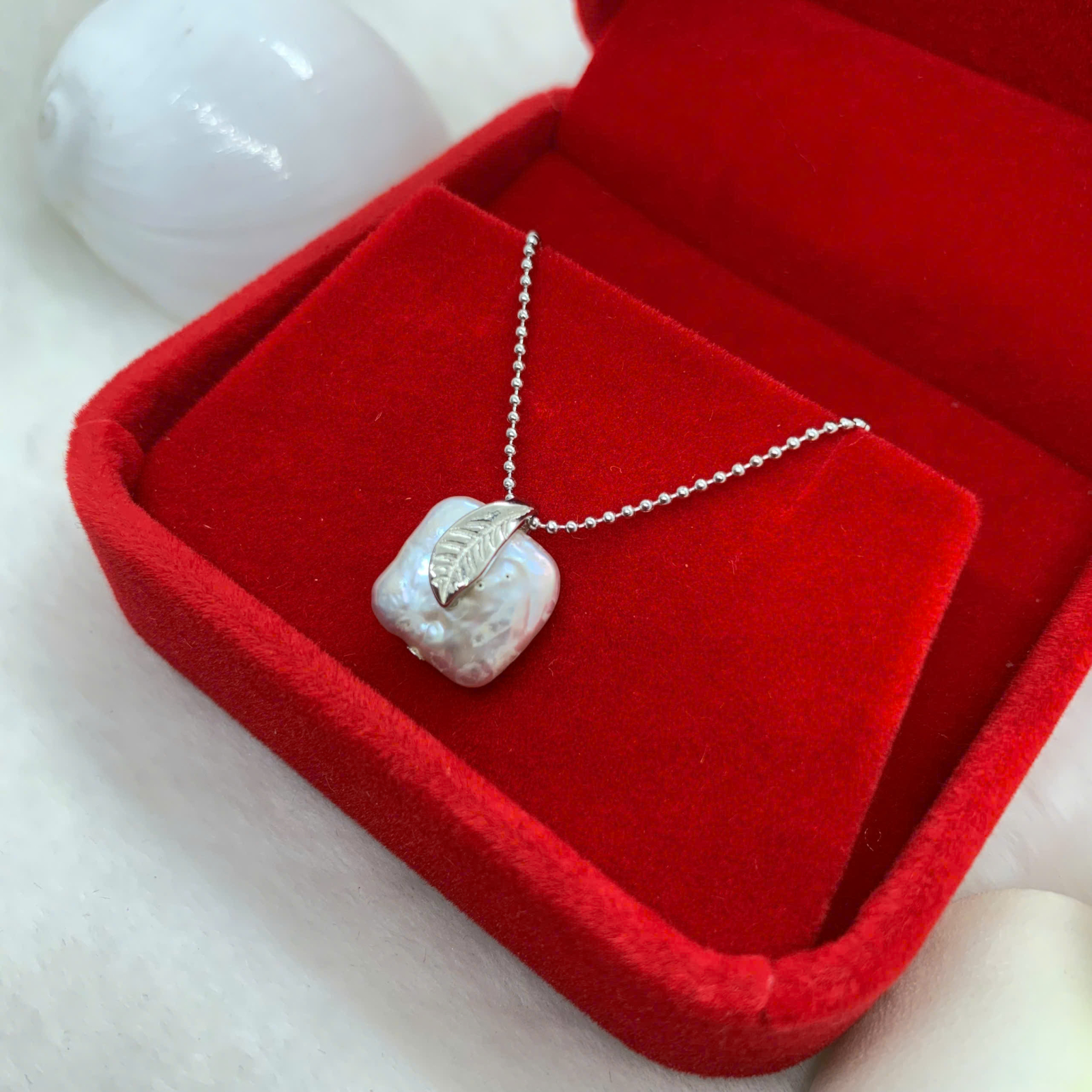 Dây Chuyền Ngọc Trai 14*18mm Bạc 950 - GPNL035