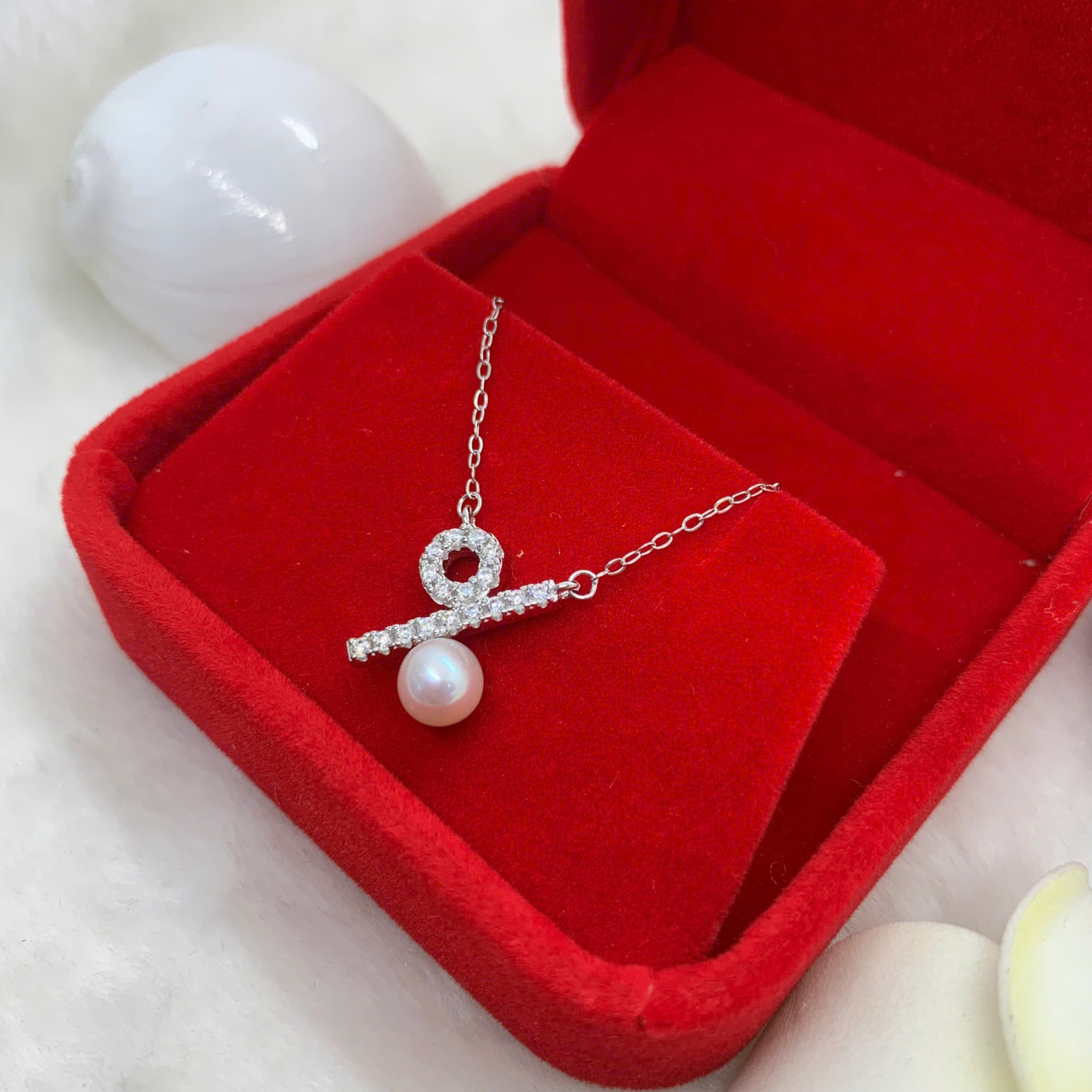 Dây Chuyền Ngọc Trai 7mm Bạc 950 - GP037