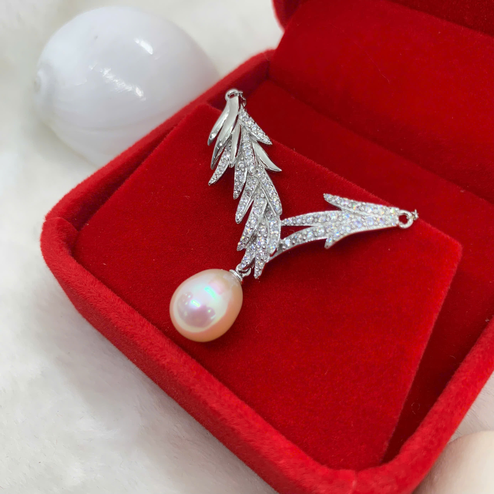 Dây Chuyền Ngọc Trai 9.5mm Bạc 950 - GP101