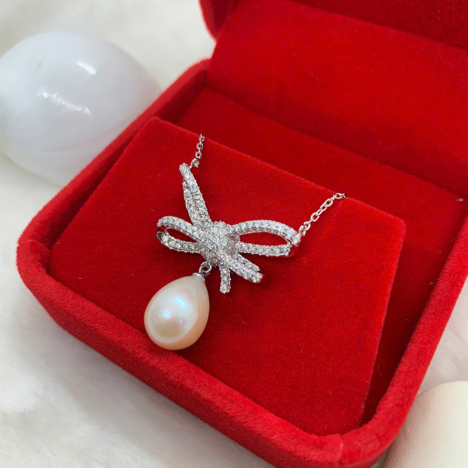 Dây Chuyền Ngọc Trai 9mm Bạc 950 - GP106