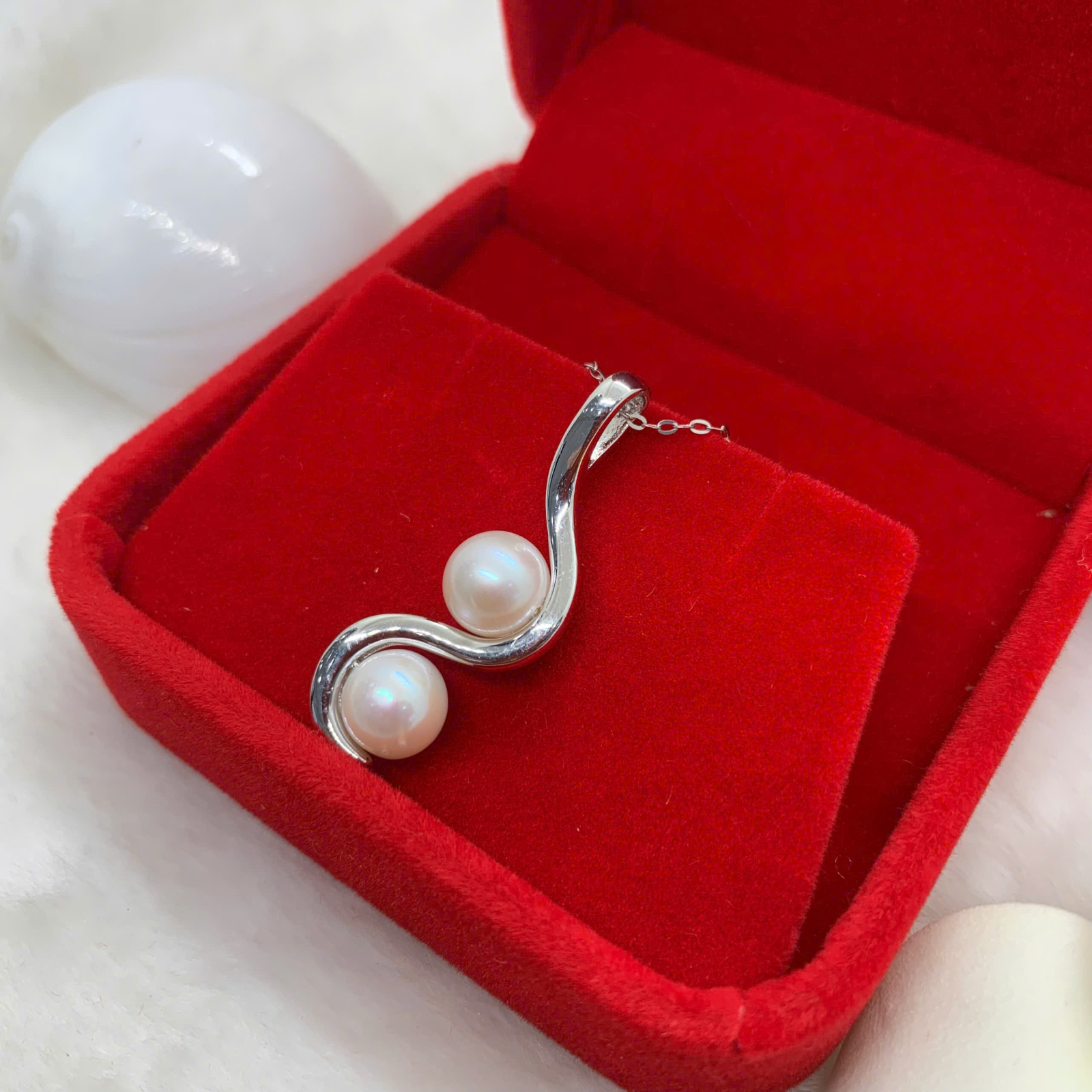 Dây Chuyền Ngọc Trai 8mm Bạc 950 - GP042