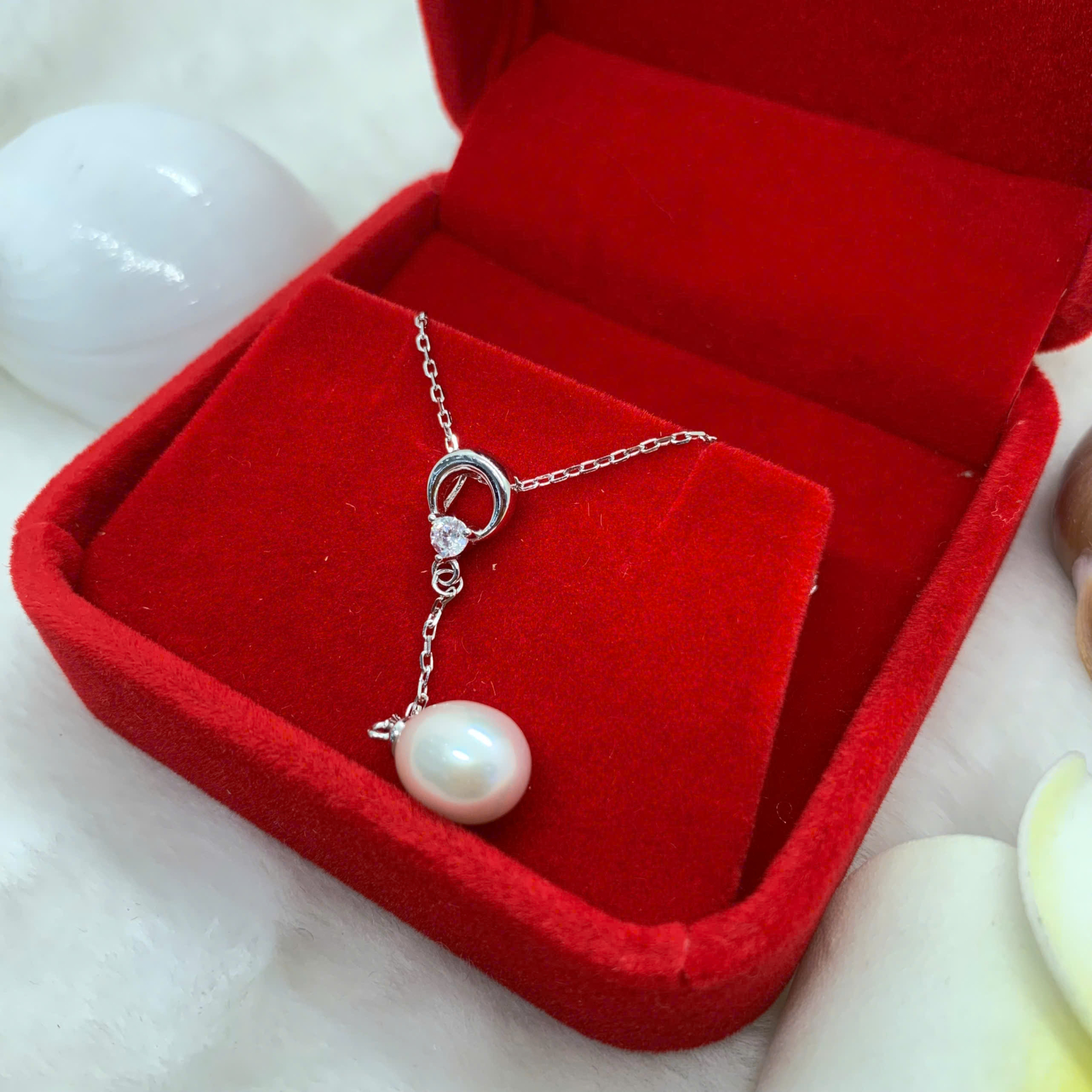 Dây Chuyền Ngọc Trai 8mm Bạc 950 - GP013