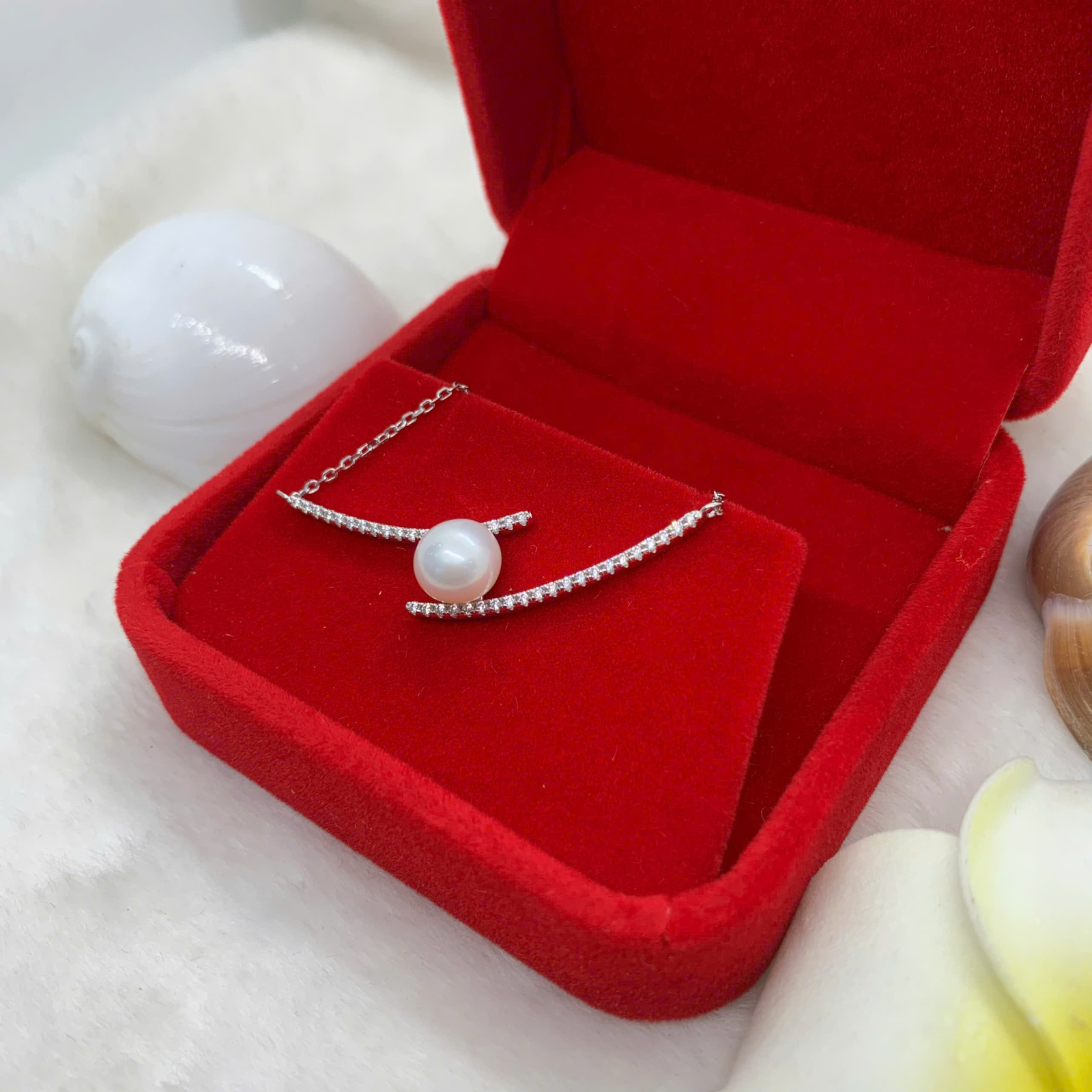 Dây Chuyền Ngọc Trai 8mm Bạc 950 - GP073