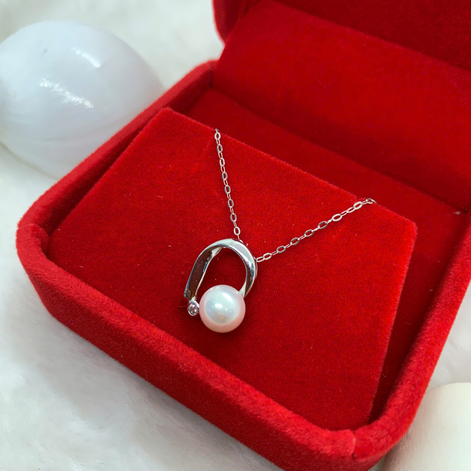 Dây Chuyền Ngọc Trai 7mm Bạc 950 - GP146