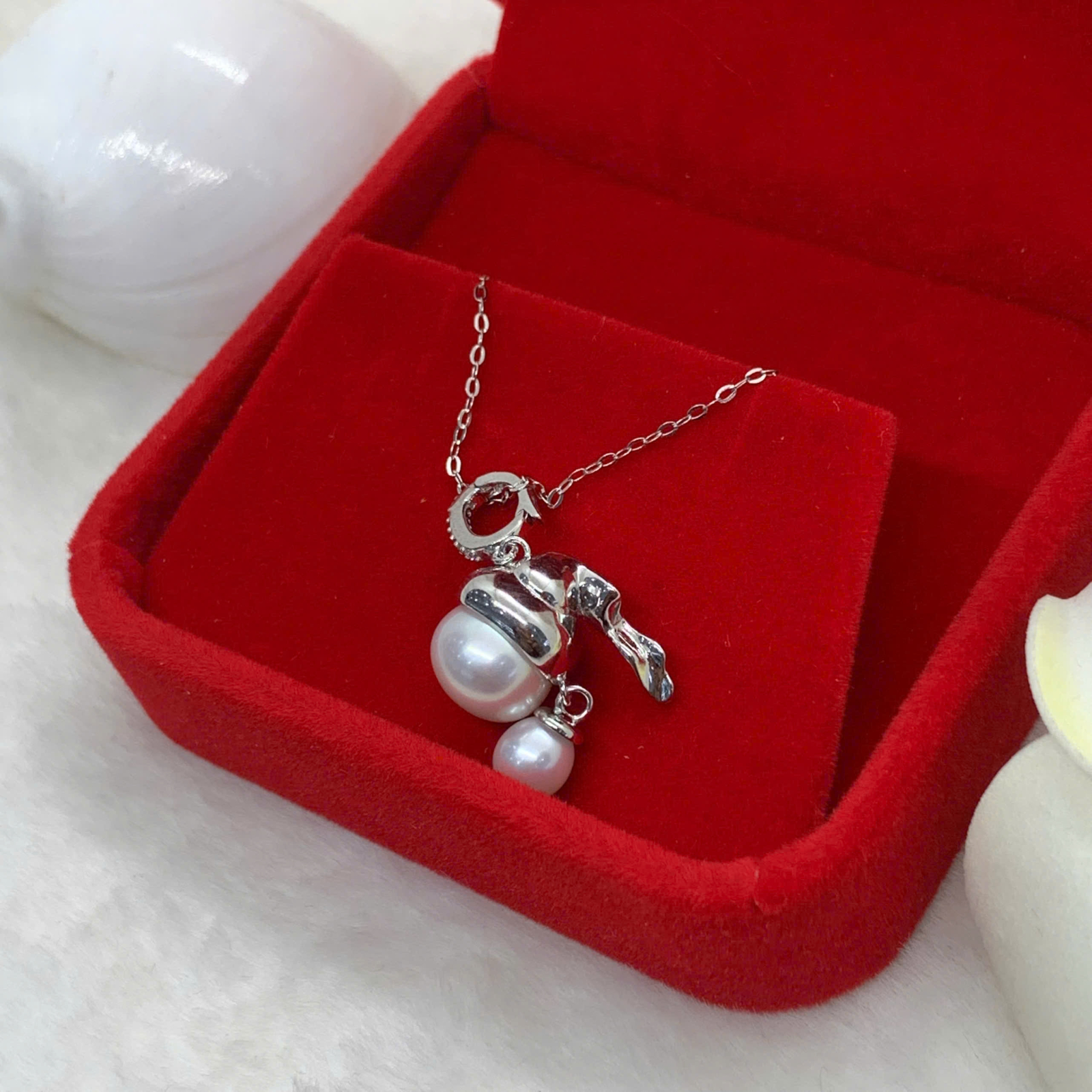 Dây Chuyền Ngọc Trai 8mm Bạc 950 - GPPD011