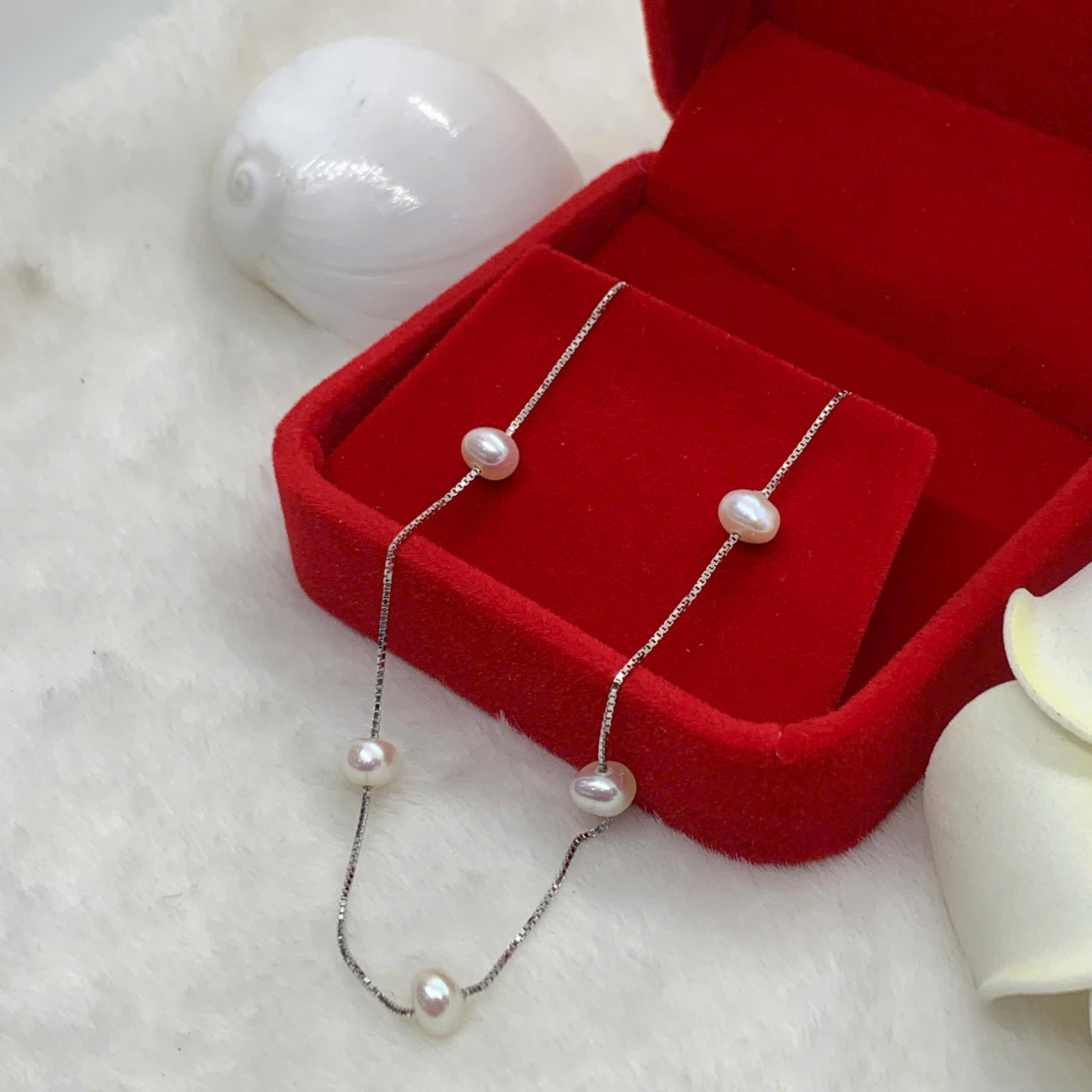 Dây Chuyền Ngọc Trai 5.5mm Bạc 950 - GP260