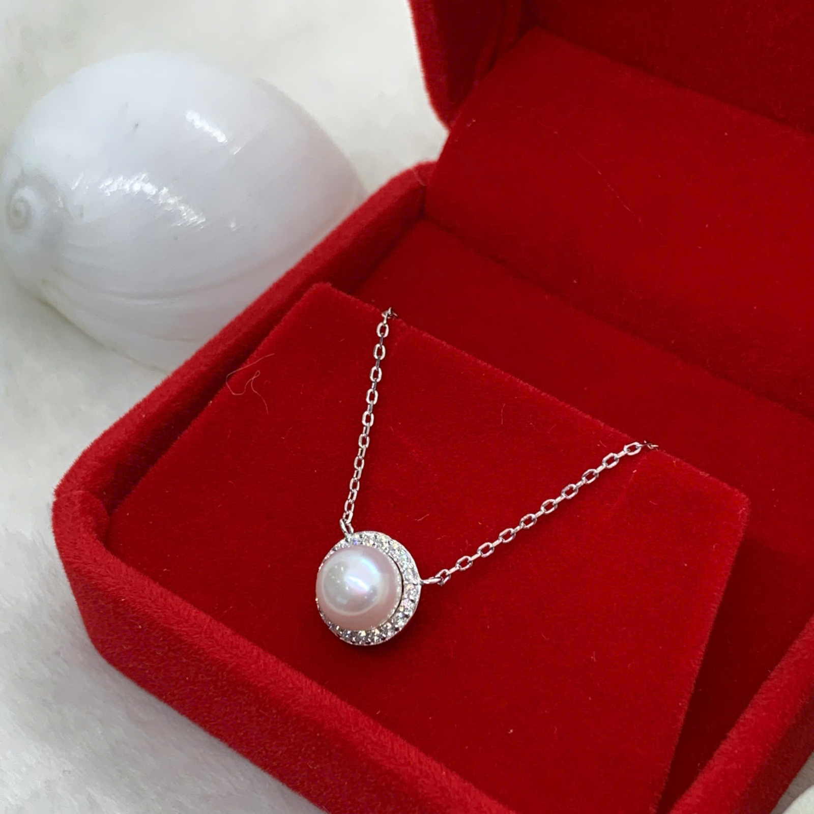 Dây Chuyền Ngọc Trai 8mm Bạc 950 - GP111