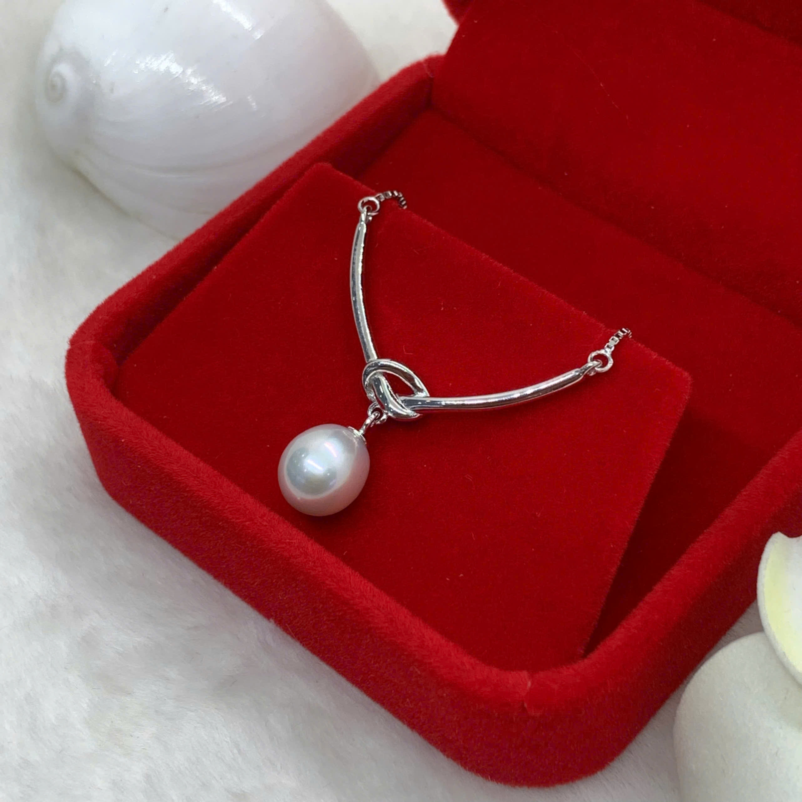 Dây Chuyền Ngọc Trai 8mm Bạc 950 - GP075