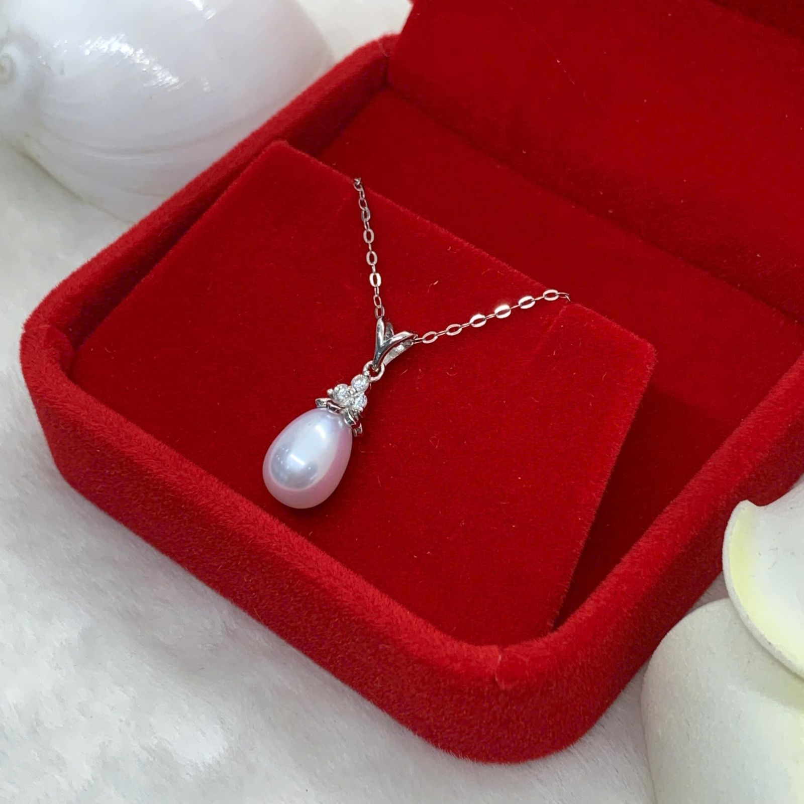 Dây Chuyền Ngọc Trai 8mm Bạc 950 - GPPD009