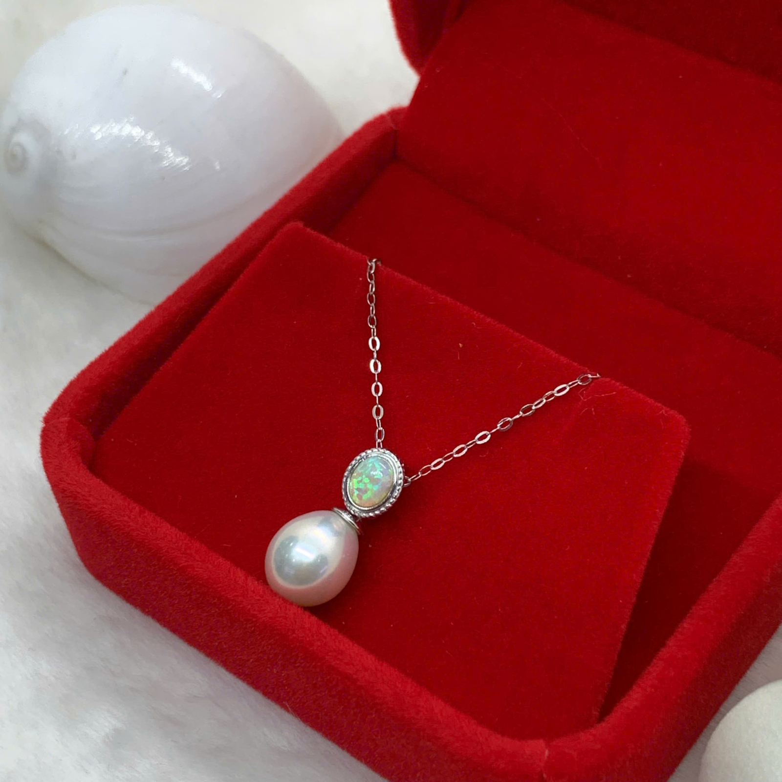 Dây Chuyền Ngọc Trai 8mm Bạc 950 - GP005