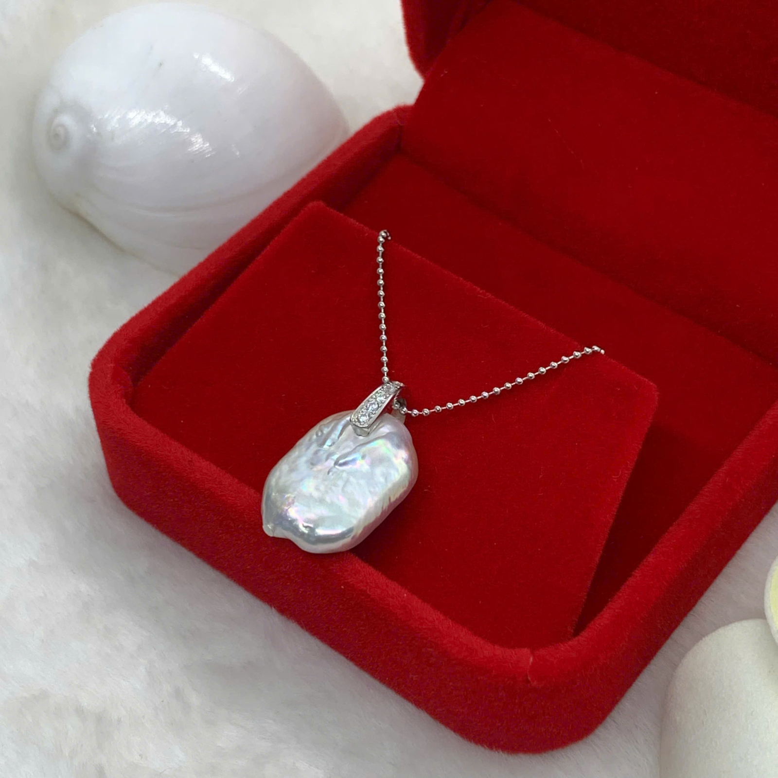 Dây Chuyền Ngọc Trai 10mm Bạc 950 - GP034