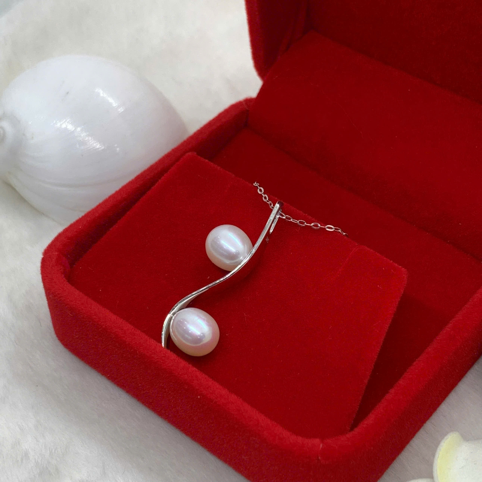 Dây Chuyền Ngọc Trai 8mm Bạc 950 - GP041