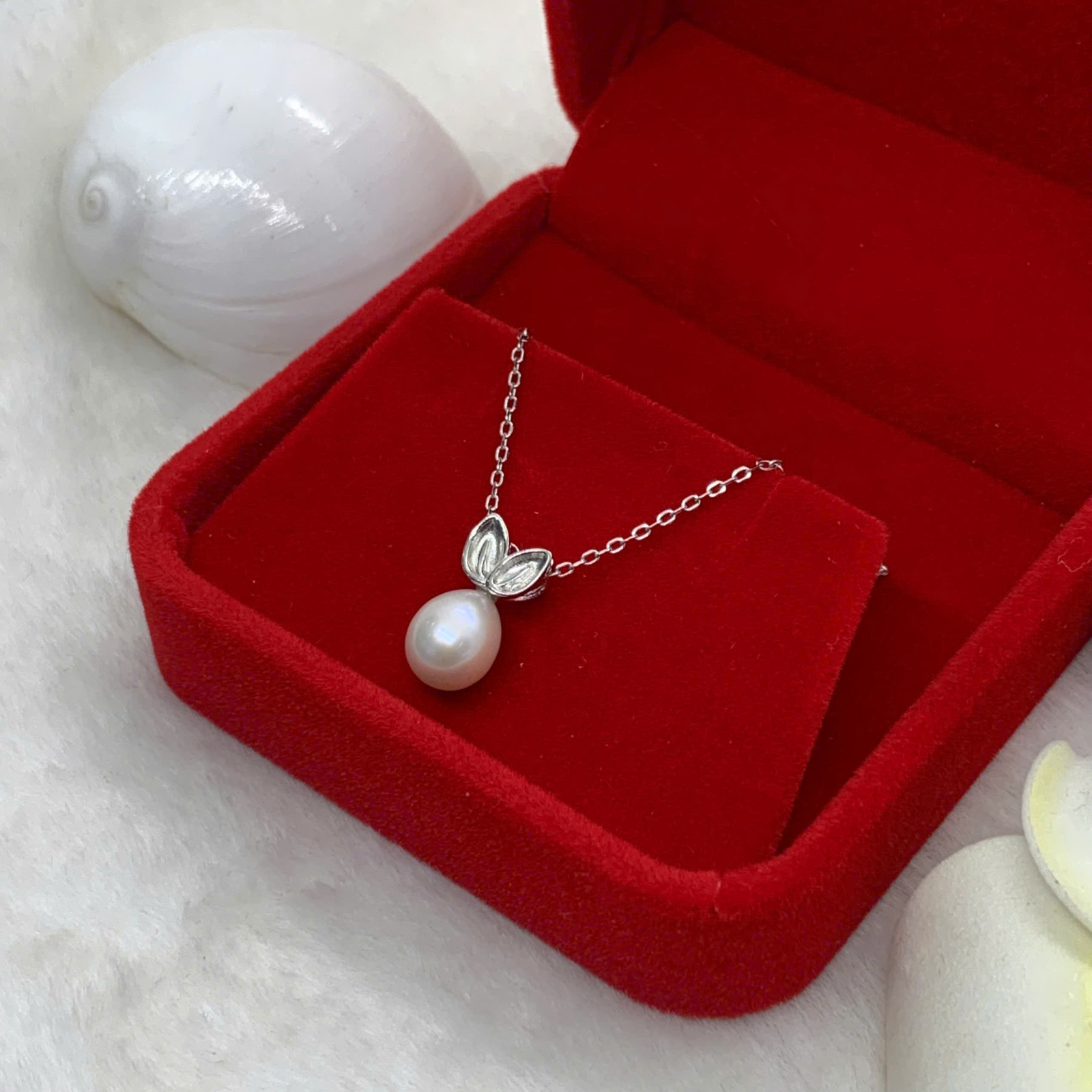 Dây Chuyền Ngọc Trai 7mm Bạc 950 - GP040