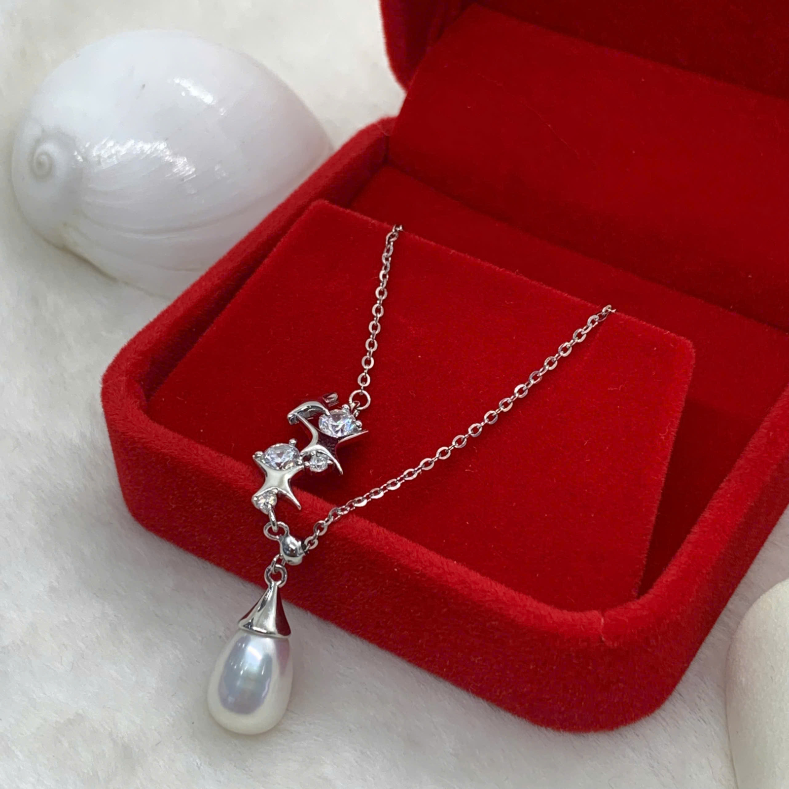 Dây Chuyền Ngọc Trai 8mm Bạc 950 - GP015