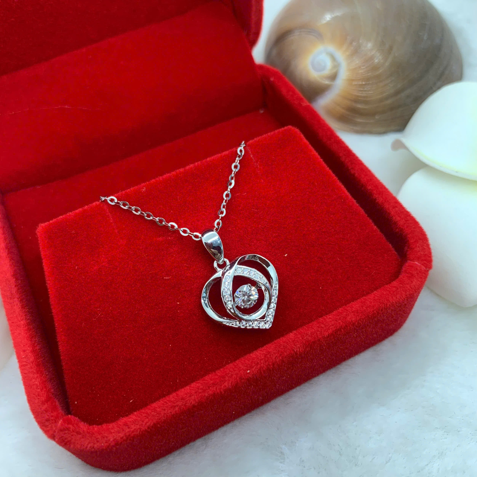 Mặt Dây Chuyền Moissanite ( D, FL, EX ) 4mm bạc 925 - MX070