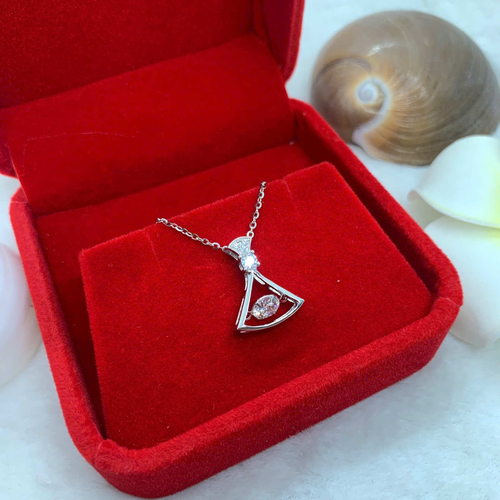 Mặt Dây Chuyền Moissanite ( D, FL, EX ) 5mm bạc 925 - MX059