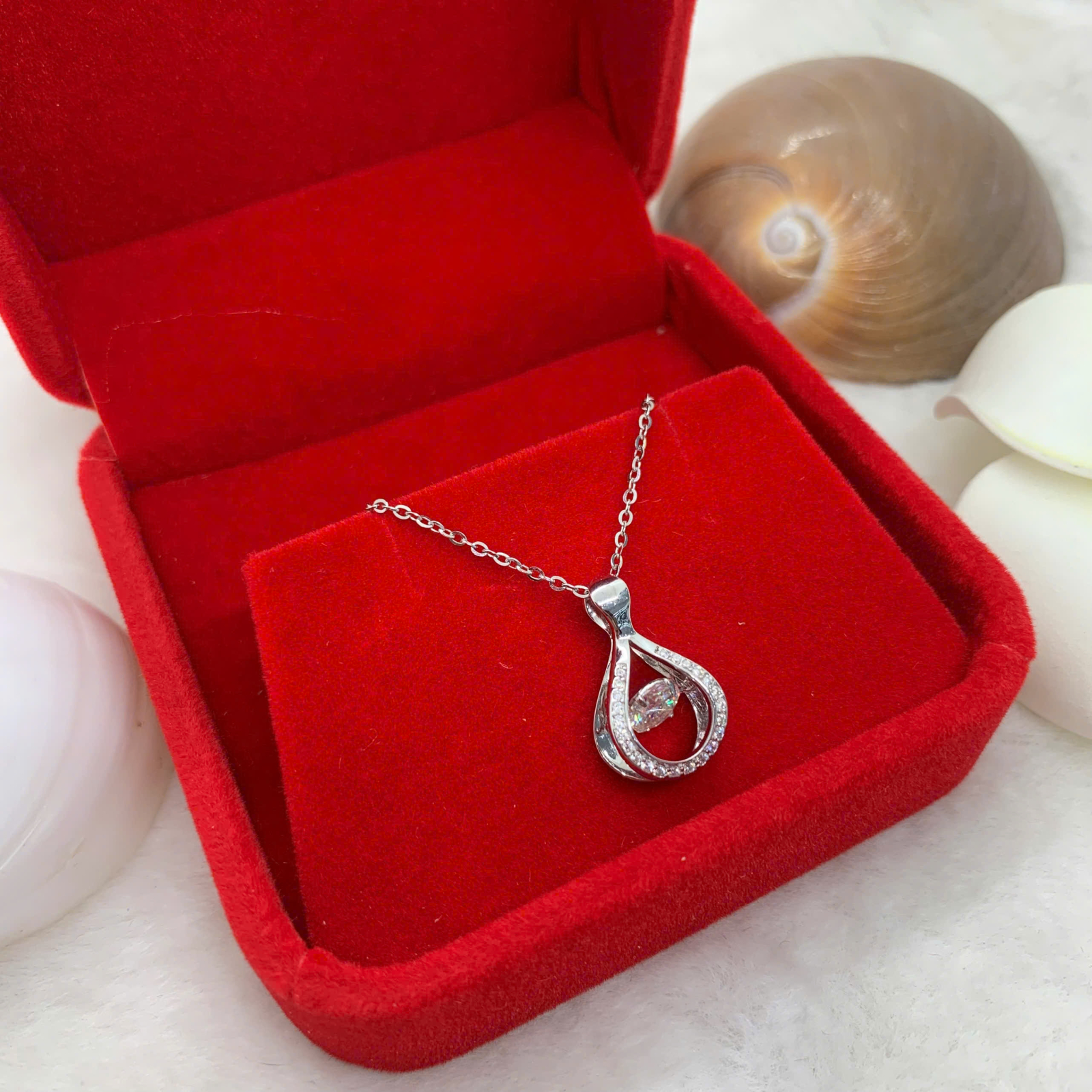 Mặt Dây Chuyền Moissanite ( D, FL, EX ) 5mm bạc 925 - MX050