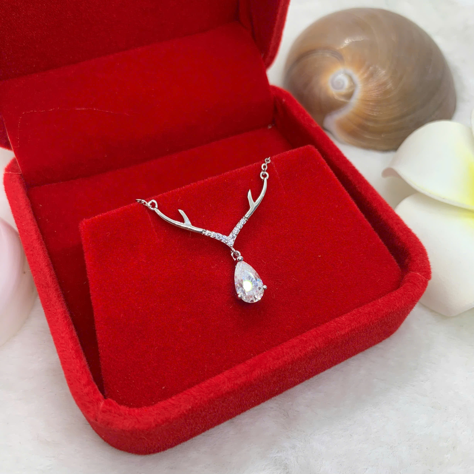 Mặt Dây Chuyền Moissanite ( D, FL, EX ) 5*8mm bạc 925 - MX029