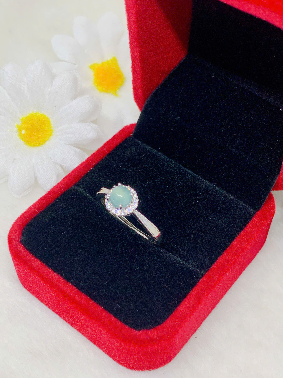 Nhẫn Ngọc Bích 5mm bạc 925 - NE31013