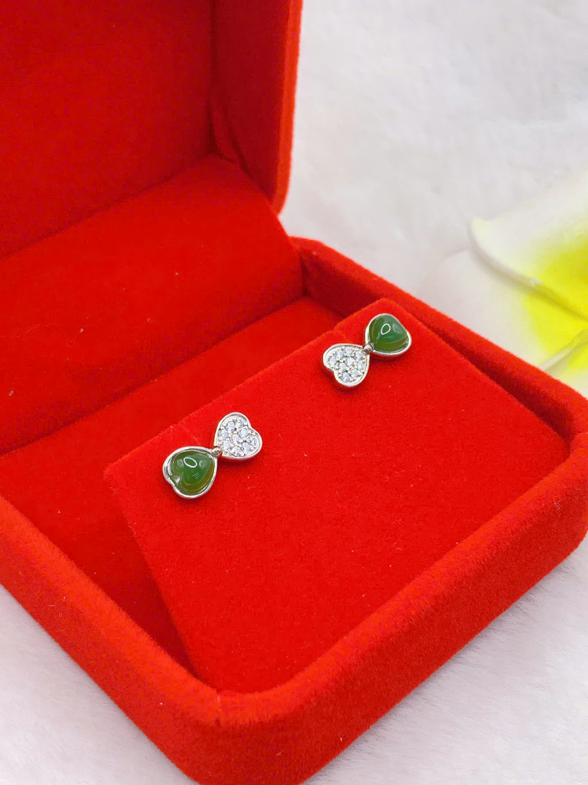 Hoa Tai Ngọc Bích 5mm Bạc 925 - NE12322