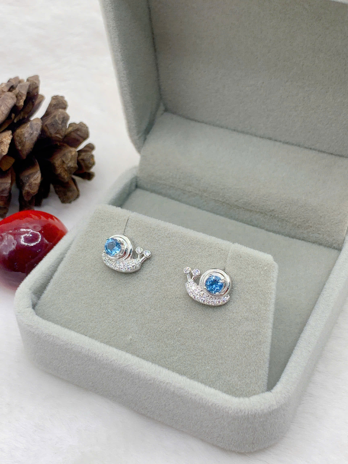Hoa Tai Đá Topaz 4mm Bạc 925 - BT045