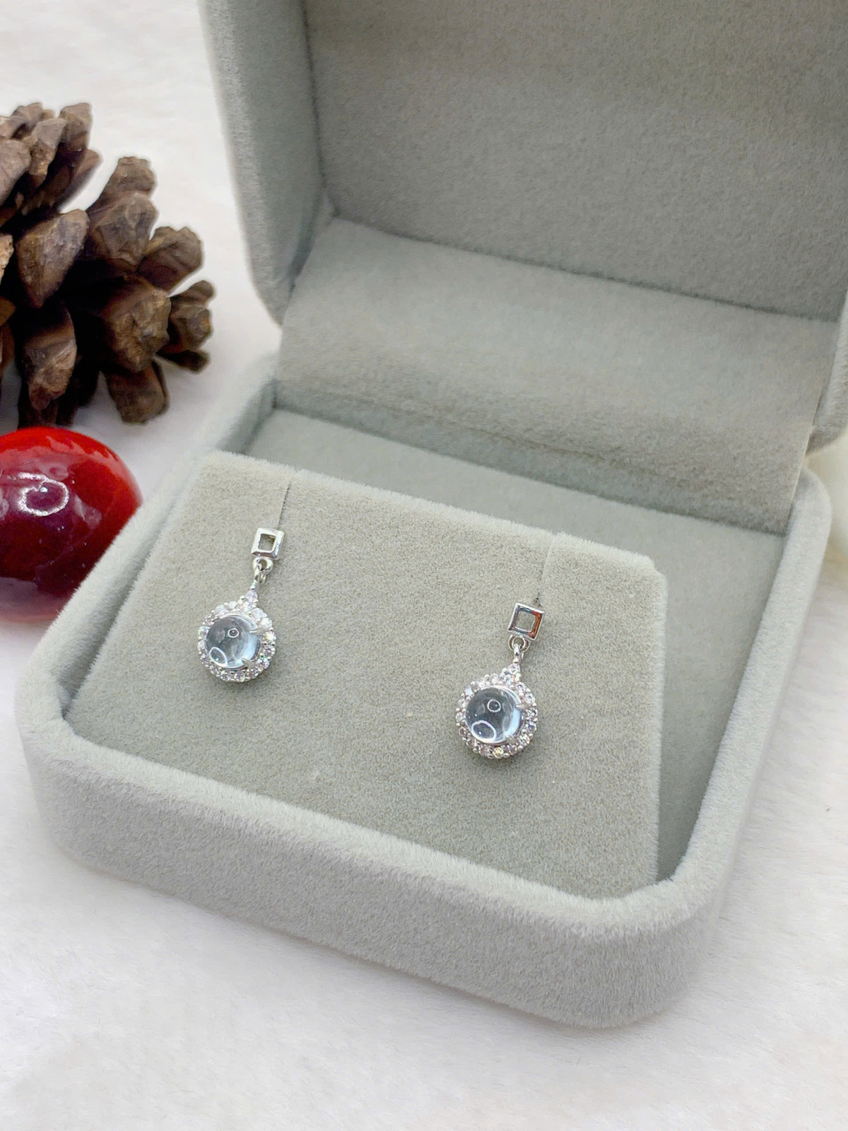 Hoa Tai Đá Topaz 5mm Bạc 925 - BT046