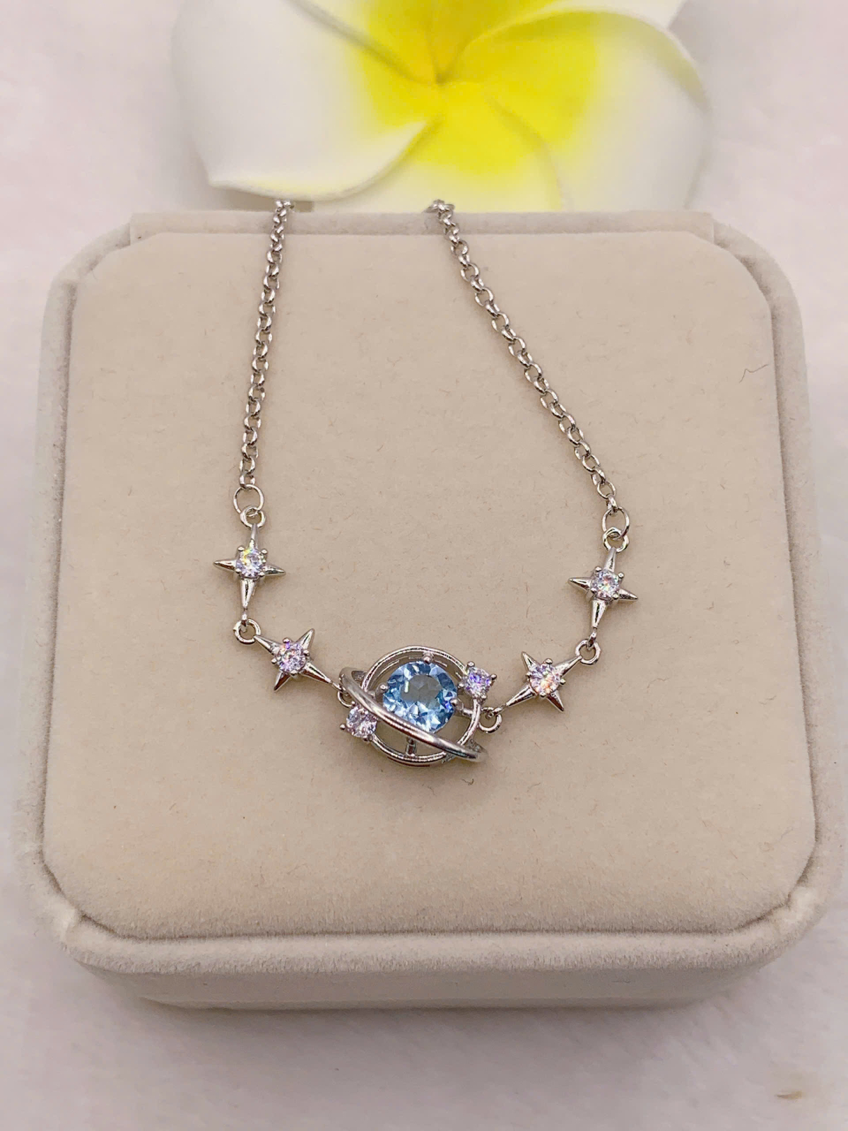 Lắc Tay Đá Topaz 6mm Bạc 925 - BT029