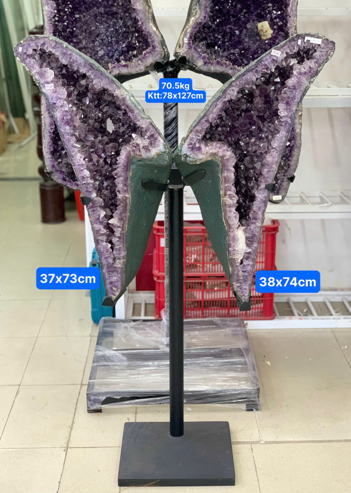 Hốc Thạch Anh Tím Cánh Bướm 4A ( TL: 70.5kg )