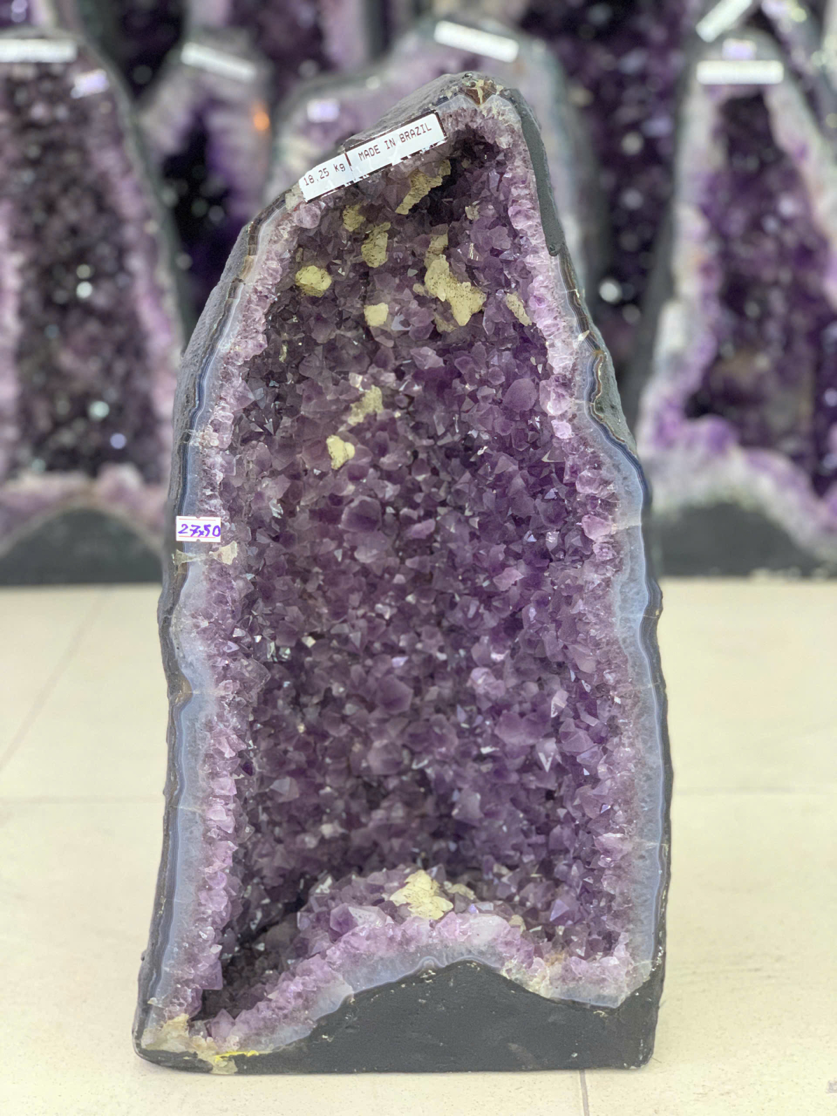 Cặp Hốc Thạch Anh Tím 4A ( Tổng TL: 40.85kg )