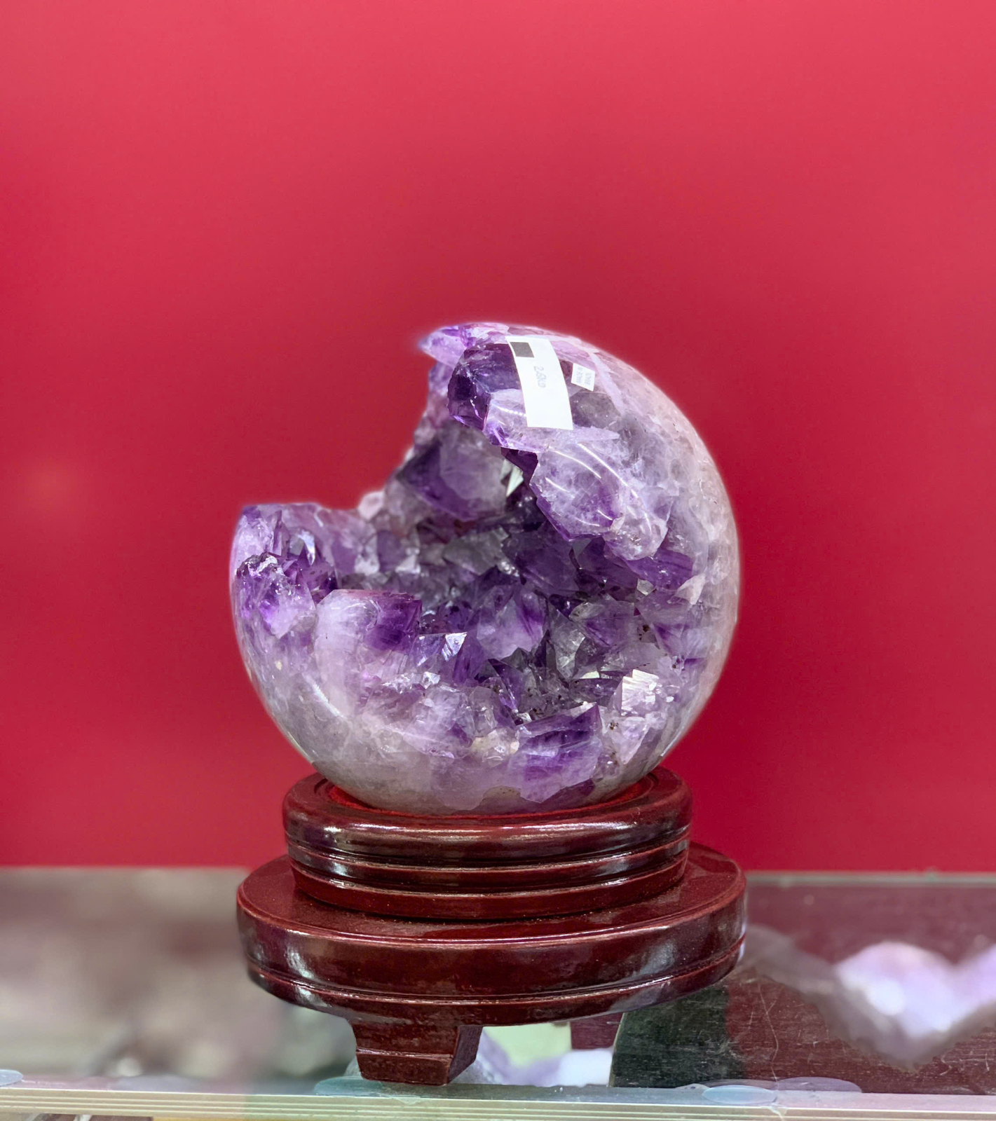 Hốc Cầu Thạch Anh Tim 5A ( TL: 2.6kg )