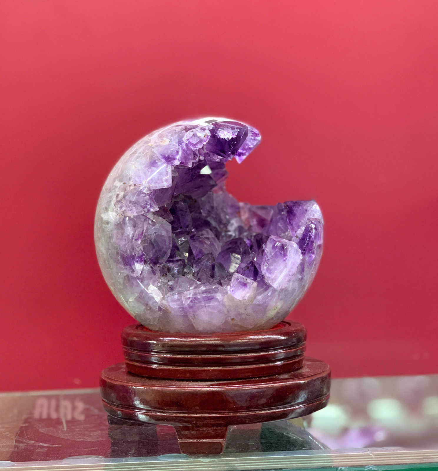 Hốc Cầu Thạch Anh Tim 5A ( TL: 2.6kg )