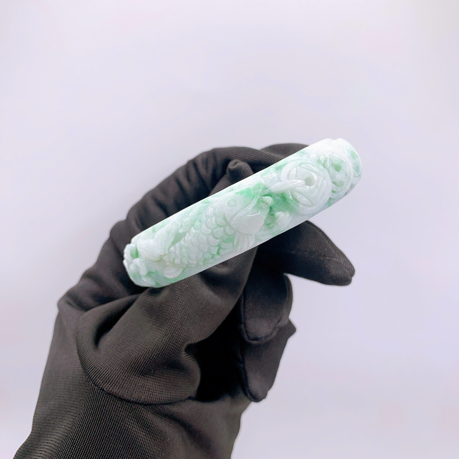 Vòng kiềng Cẩm Thạch chạm khắc cao cấp - Type A