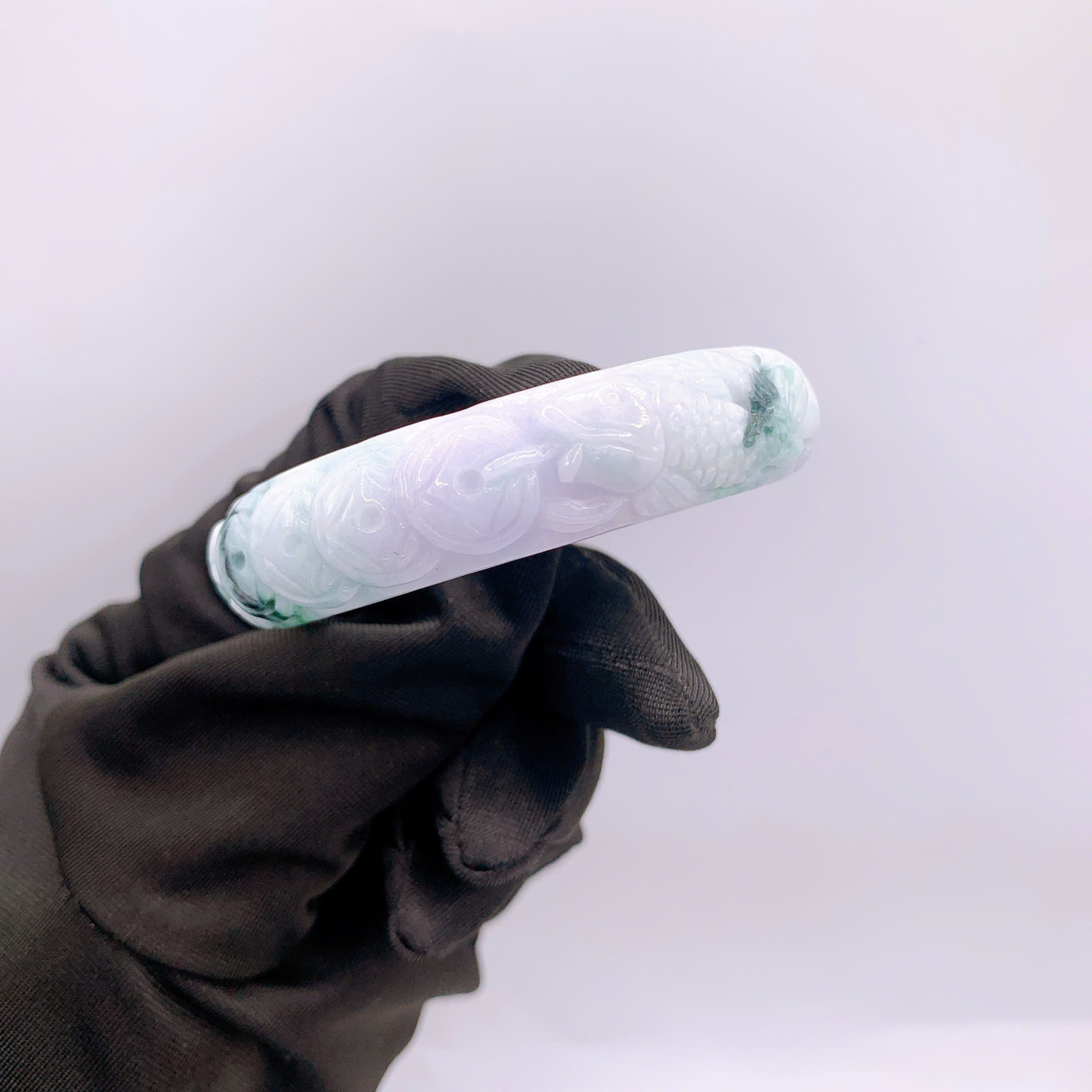 Vòng kiềng Cẩm Thạch chạm khắc cao cấp - Type A