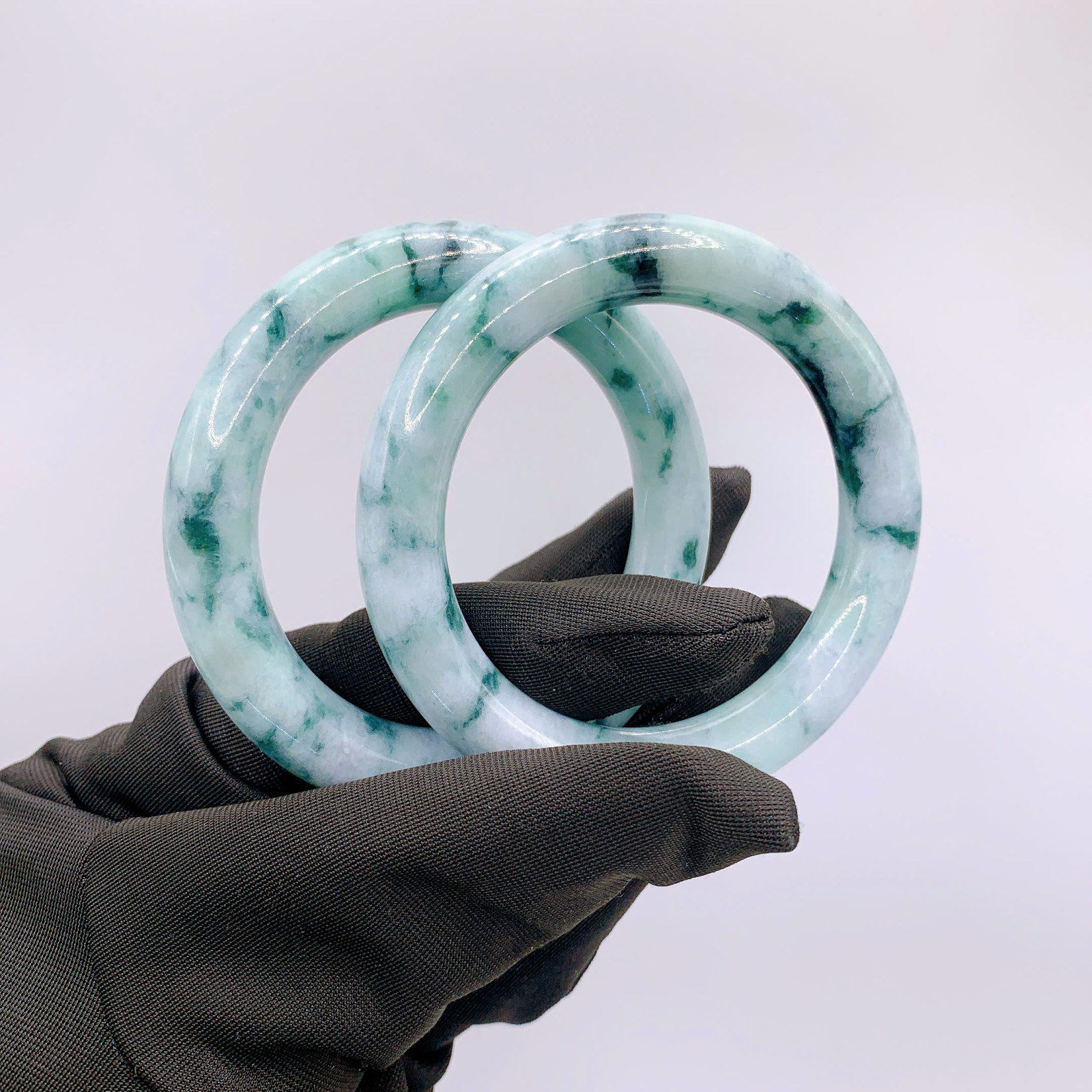 Vòng kiềng Cẩm Thạch xanh lí bản tròn