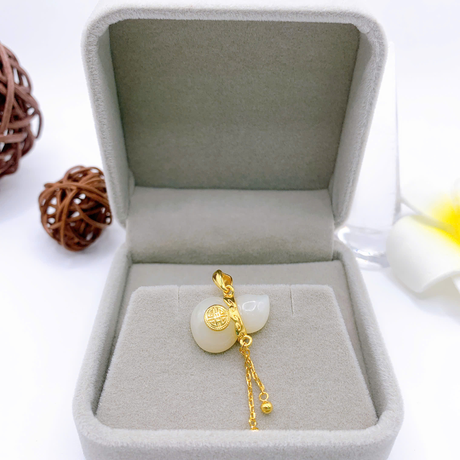 Mặt dây chuyền Bạch Ngọc 13*20mm bạc 925-EW4794-2