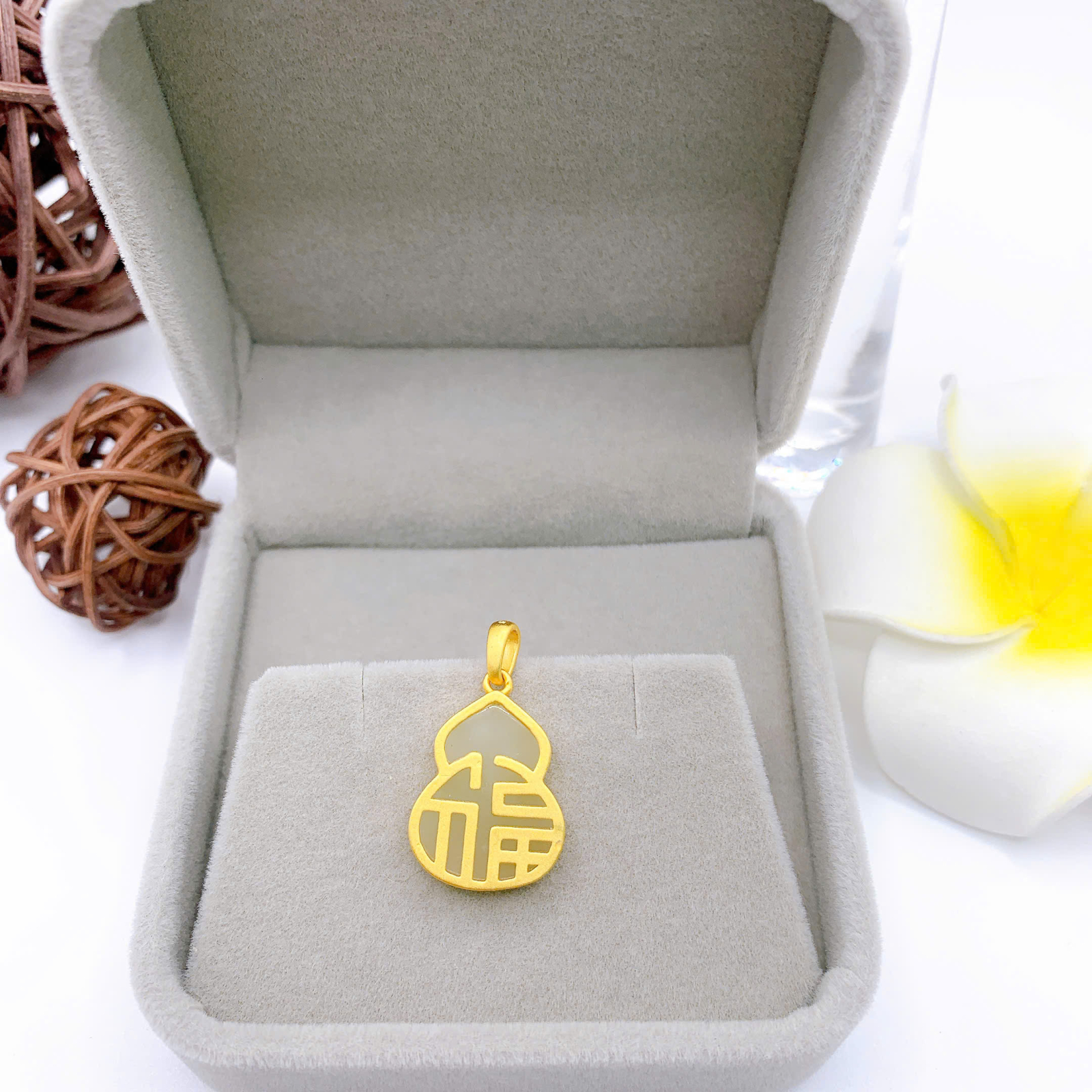 Mặt dây chuyền Bạch Ngọc 13*17mm bạc 925-EW4870-6