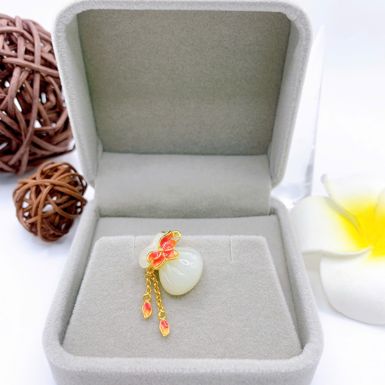 Mặt dây chuyền Bạch Ngọc 14*17mm bạc 925-EW5487-2