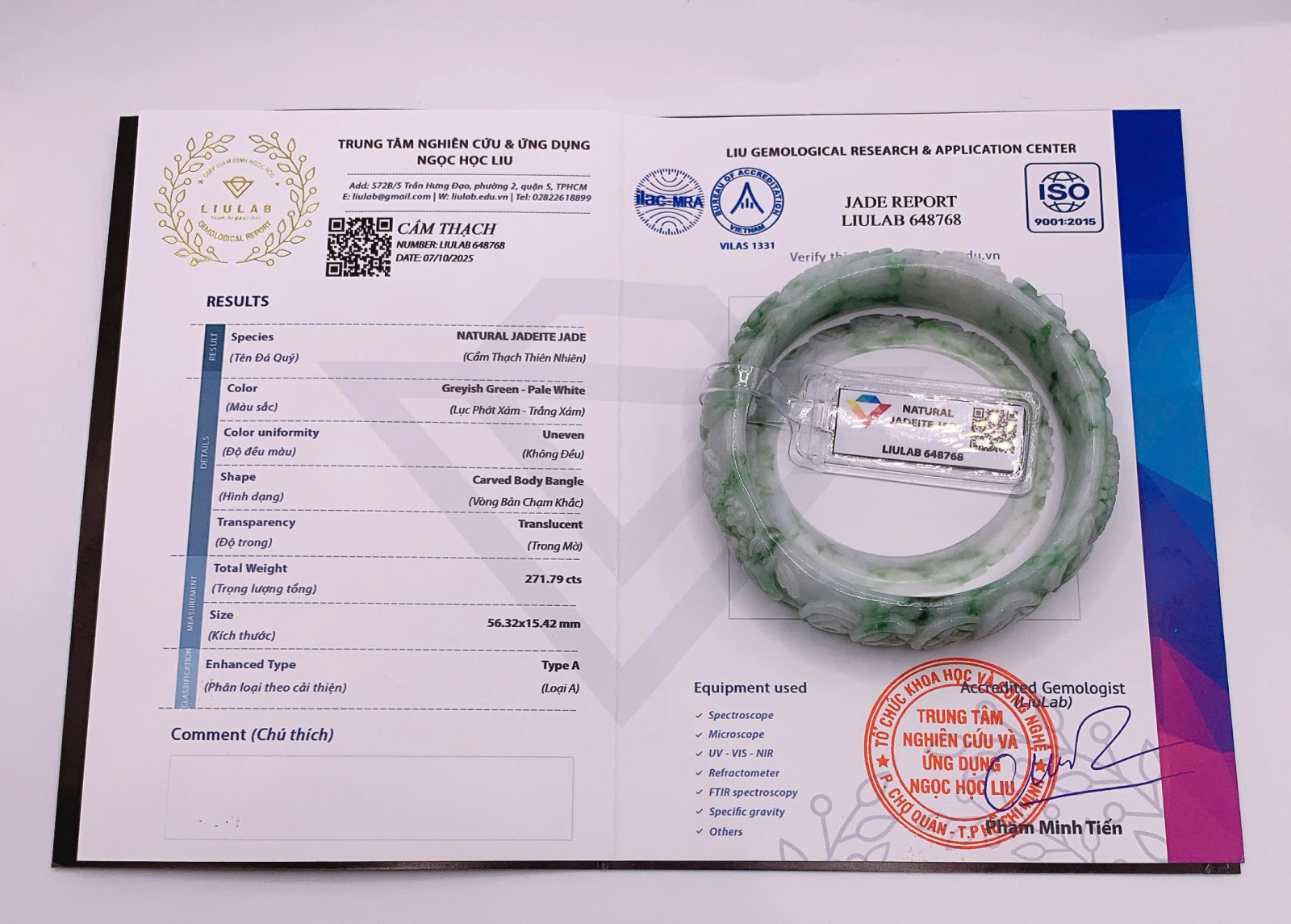 Vòng kiềng Cẩm Thạch chạm khắc cao cấp - Type A