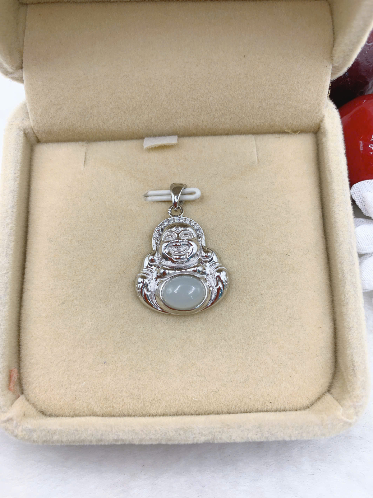 Mặt dây chuyền Bạch Ngọc 06*08mm bạc 925-EW3197