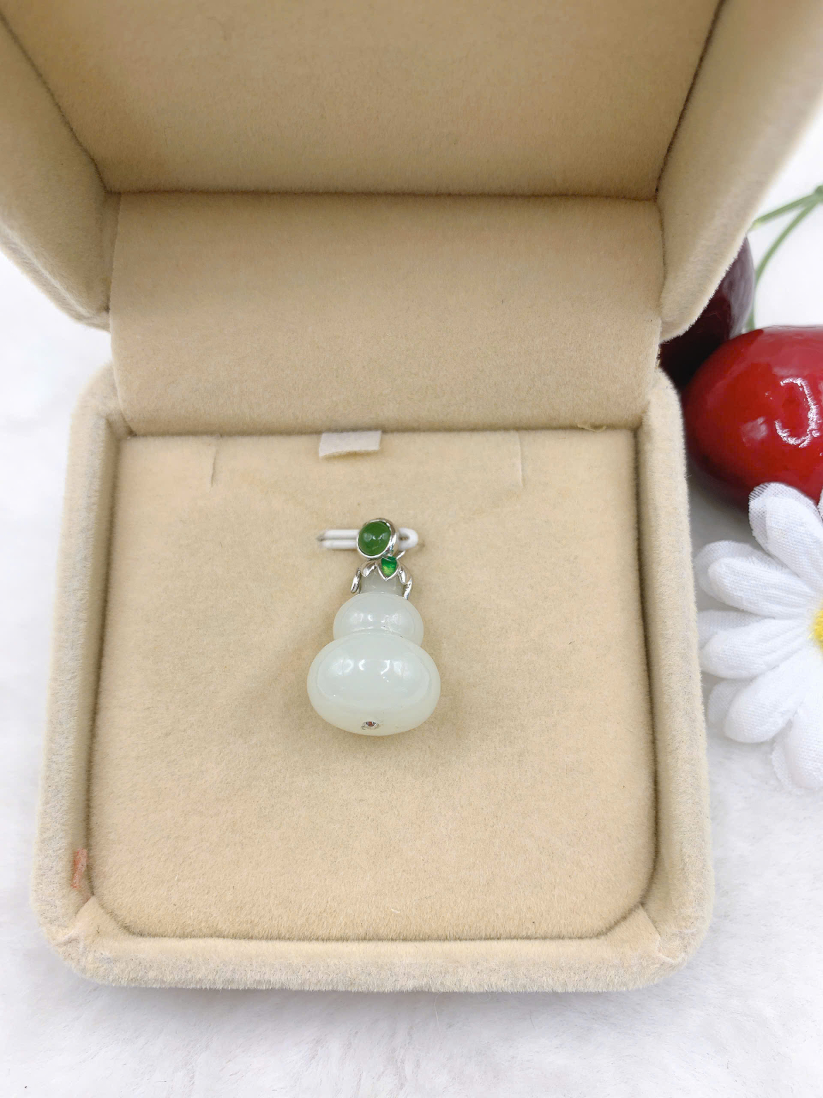  Mặt dây chuyền Bạch Ngọc 14*19mm bạc 925-EW4018