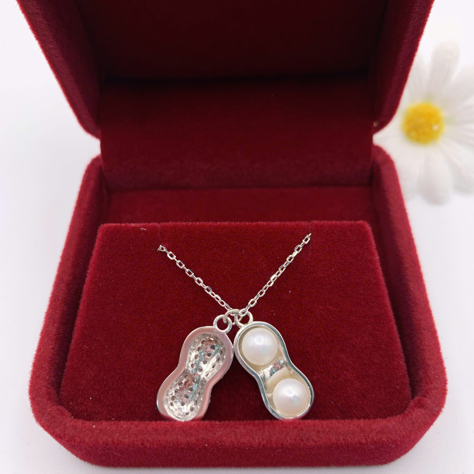 Dây chuyền ngọc trai 6mm bạc 950-GP091