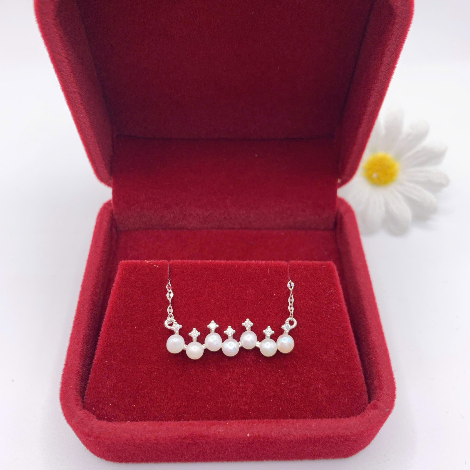 Dây chuyền ngọc trai 4-5mm bạc 950-GP176